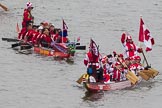 Thames Diamond Jubilee Pageant: DRAGON BOATS-Abreast from the West ( M175), Racing Dragons/Red Lotus (M183)..
River Thames seen from Battersea Bridge,
London,

United Kingdom,
on 03 June 2012 at 14:48, image #128