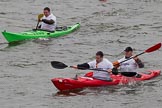 Thames Diamond Jubilee Pageant: KAYAKS-Gary Archer (M228)..
River Thames seen from Battersea Bridge,
London,

United Kingdom,
on 03 June 2012 at 14:50, image #142