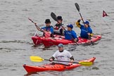 Thames Diamond Jubilee Pageant: KAYAKS-Westmister Boating Base (M240)..
River Thames seen from Battersea Bridge,
London,

United Kingdom,
on 03 June 2012 at 14:50, image #143