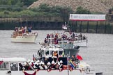 Thames Diamond Jubilee Pageant: BAND OF HM ROYAL MARINES PLYMOUTH-Valulla (H1)..
River Thames seen from Battersea Bridge,
London,

United Kingdom,
on 03 June 2012 at 15:08, image #241