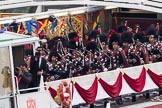Thames Diamond Jubilee Pageant: SHREE MUKTAJEEVAN PIPE BAND & DHOL ENSEMBLE - City Alpha (H43)..
River Thames seen from Battersea Bridge,
London,

United Kingdom,
on 03 June 2012 at 15:19, image #320