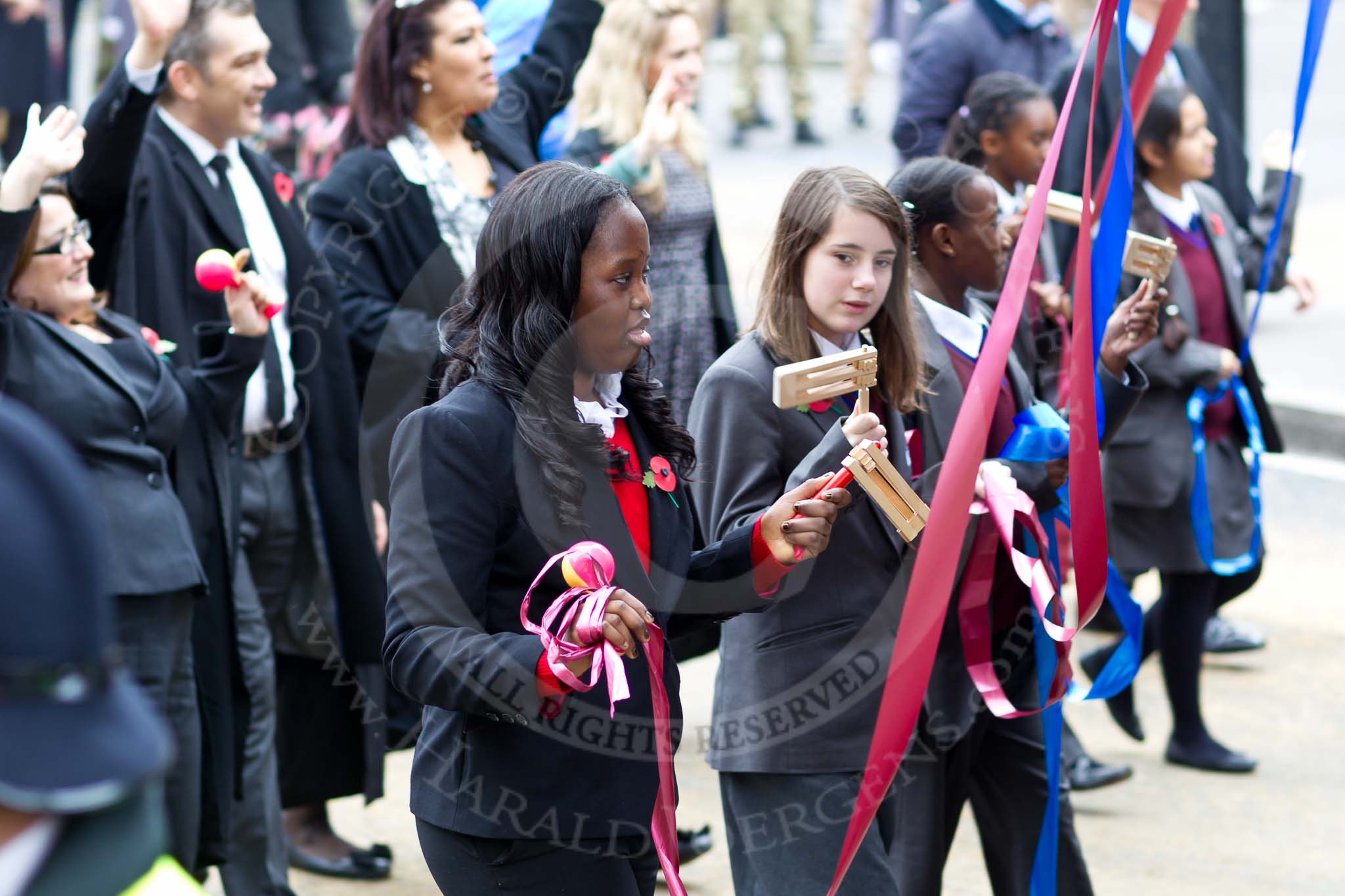 The Lord Mayor's Show 2011: Hammersmith Academy (http://www.wcit.org.uk/)..
Opposite Mansion House, City of London,
London,
-,
United Kingdom,
on 12 November 2011 at 11:35, image #357