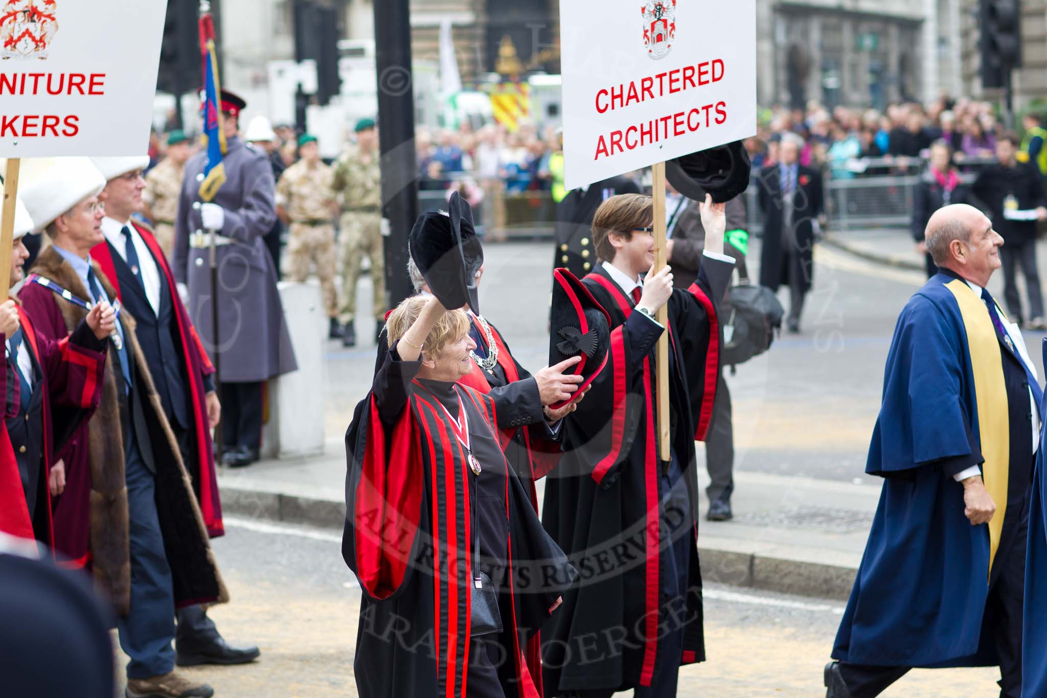 The Lord Mayor's Show 2011: Modern Livery Companies, here the Chartered Architects and the Furniture Makers..
Opposite Mansion House, City of London,
London,
-,
United Kingdom,
on 12 November 2011 at 11:44, image #464