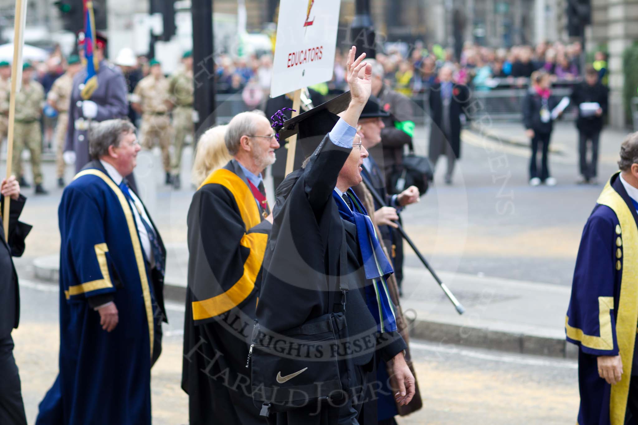 The Lord Mayor's Show 2011: Modern Livery Companies, here the Educators..
Opposite Mansion House, City of London,
London,
-,
United Kingdom,
on 12 November 2011 at 11:44, image #466