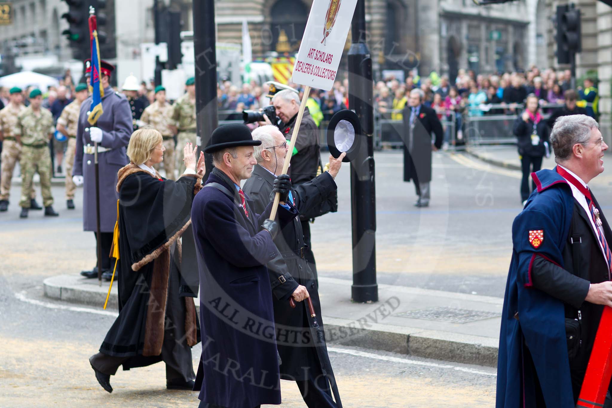 The Lord Mayor's Show 2011: Modern Livery Companies, here the Art Scholars Dealers & Collectors..
Opposite Mansion House, City of London,
London,
-,
United Kingdom,
on 12 November 2011 at 11:44, image #469