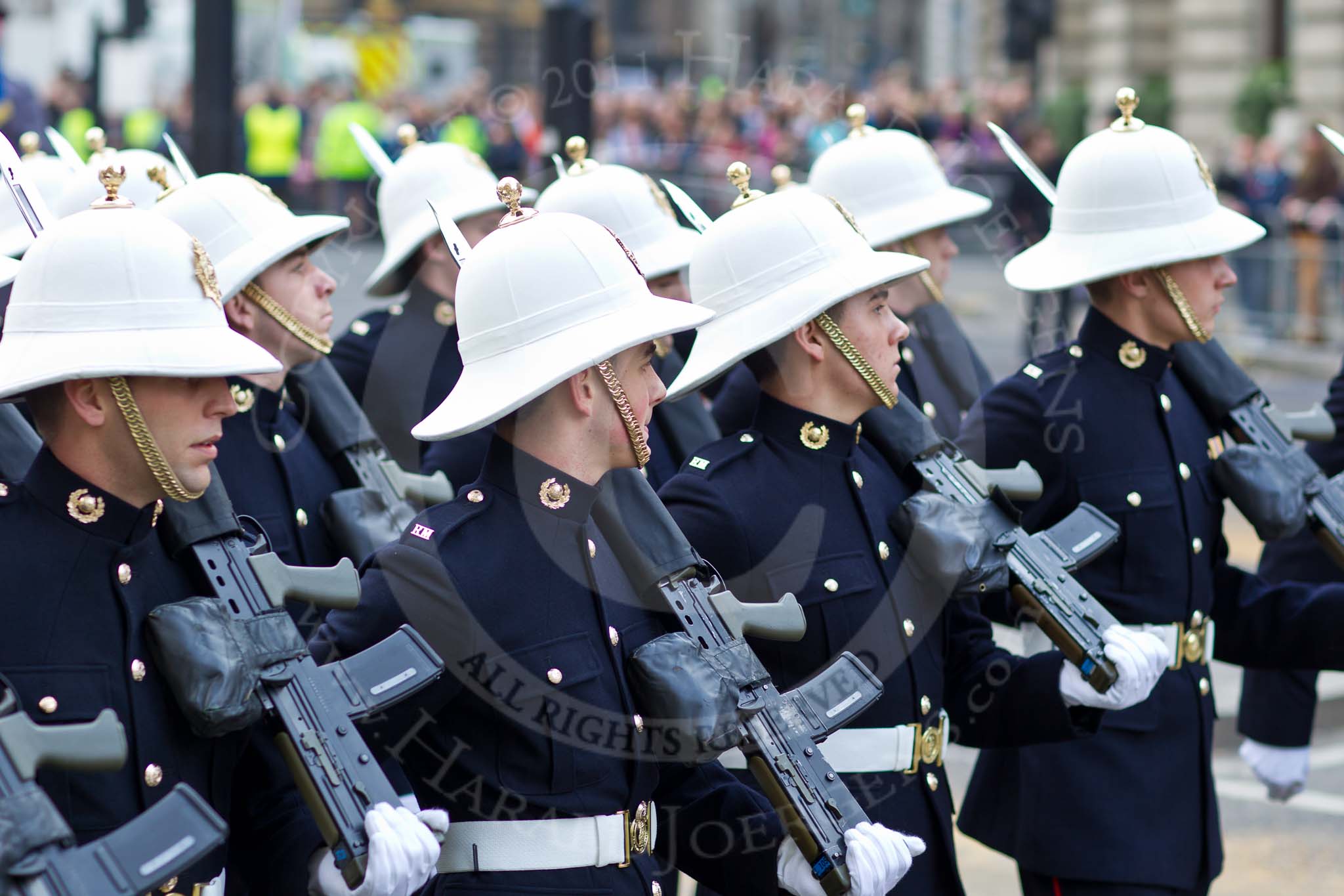 The Lord Mayor's Show 2011: The Royal Marines..
Opposite Mansion House, City of London,
London,
-,
United Kingdom,
on 12 November 2011 at 11:50, image #521