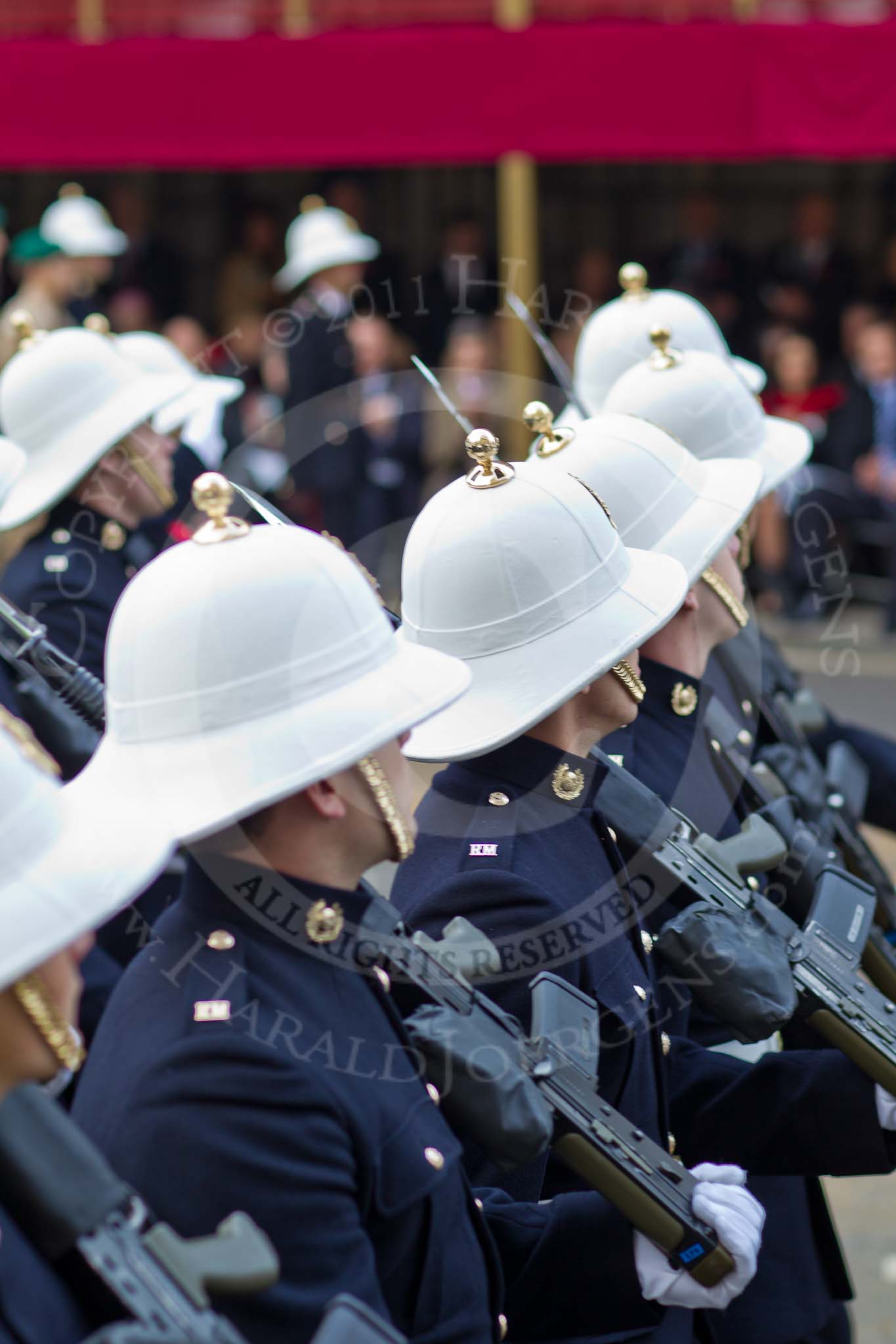 The Lord Mayor's Show 2011: The Royal Marines..
Opposite Mansion House, City of London,
London,
-,
United Kingdom,
on 12 November 2011 at 11:50, image #522