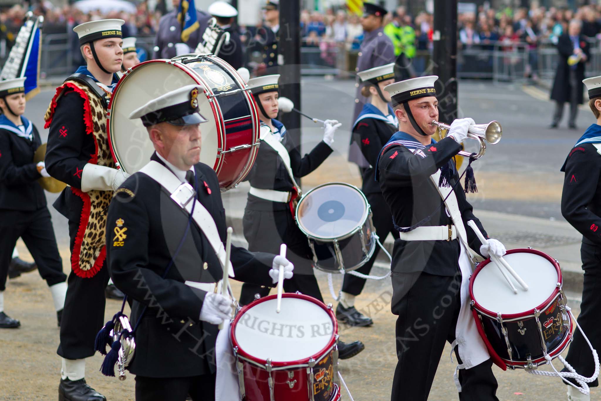 The Lord Mayor's Show 2011: The Sea Cadet Corps Band..
Opposite Mansion House, City of London,
London,
-,
United Kingdom,
on 12 November 2011 at 11:52, image #535