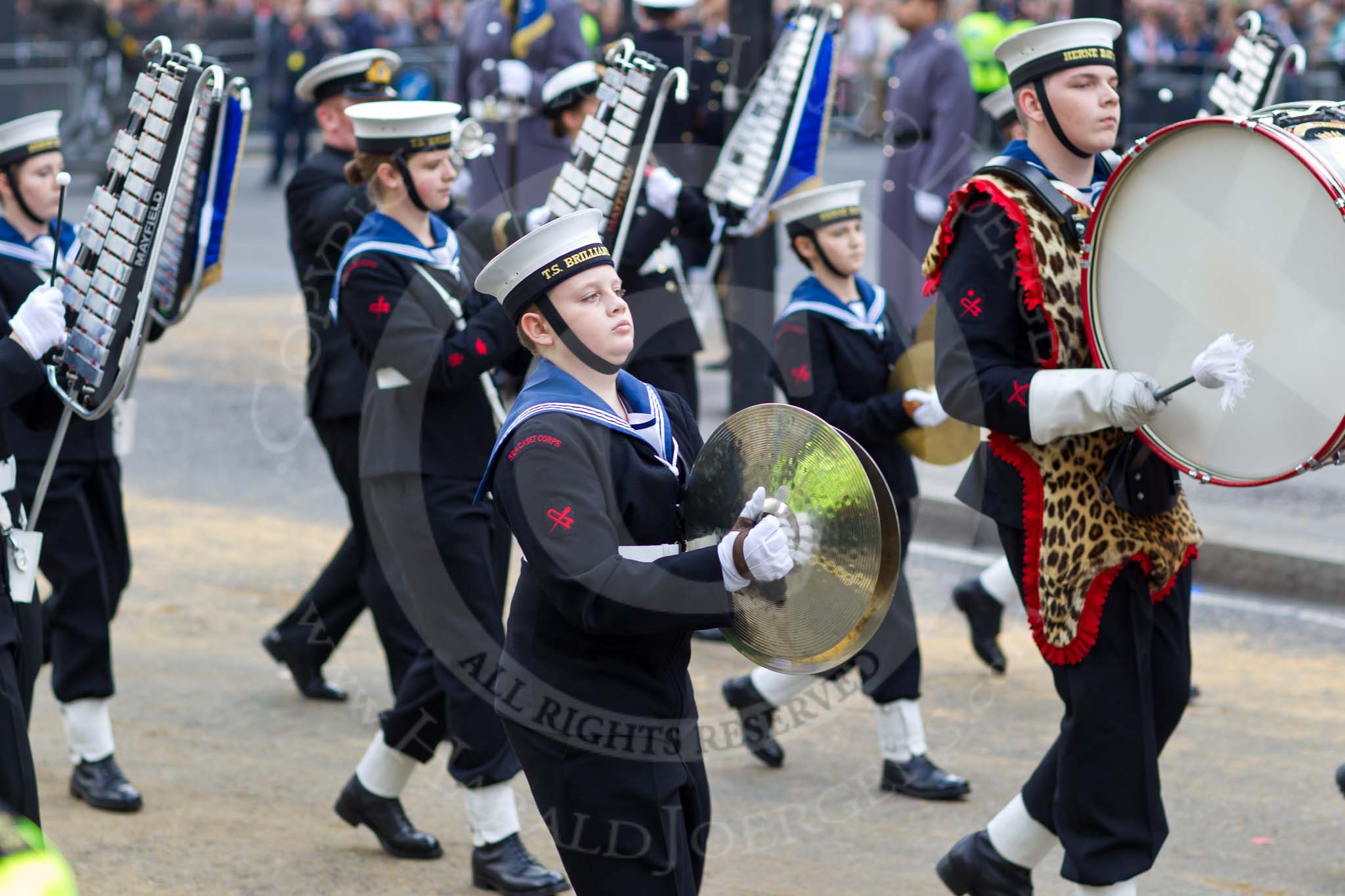 The Lord Mayor's Show 2011: The Sea Cadet Corps Band..
Opposite Mansion House, City of London,
London,
-,
United Kingdom,
on 12 November 2011 at 11:53, image #536