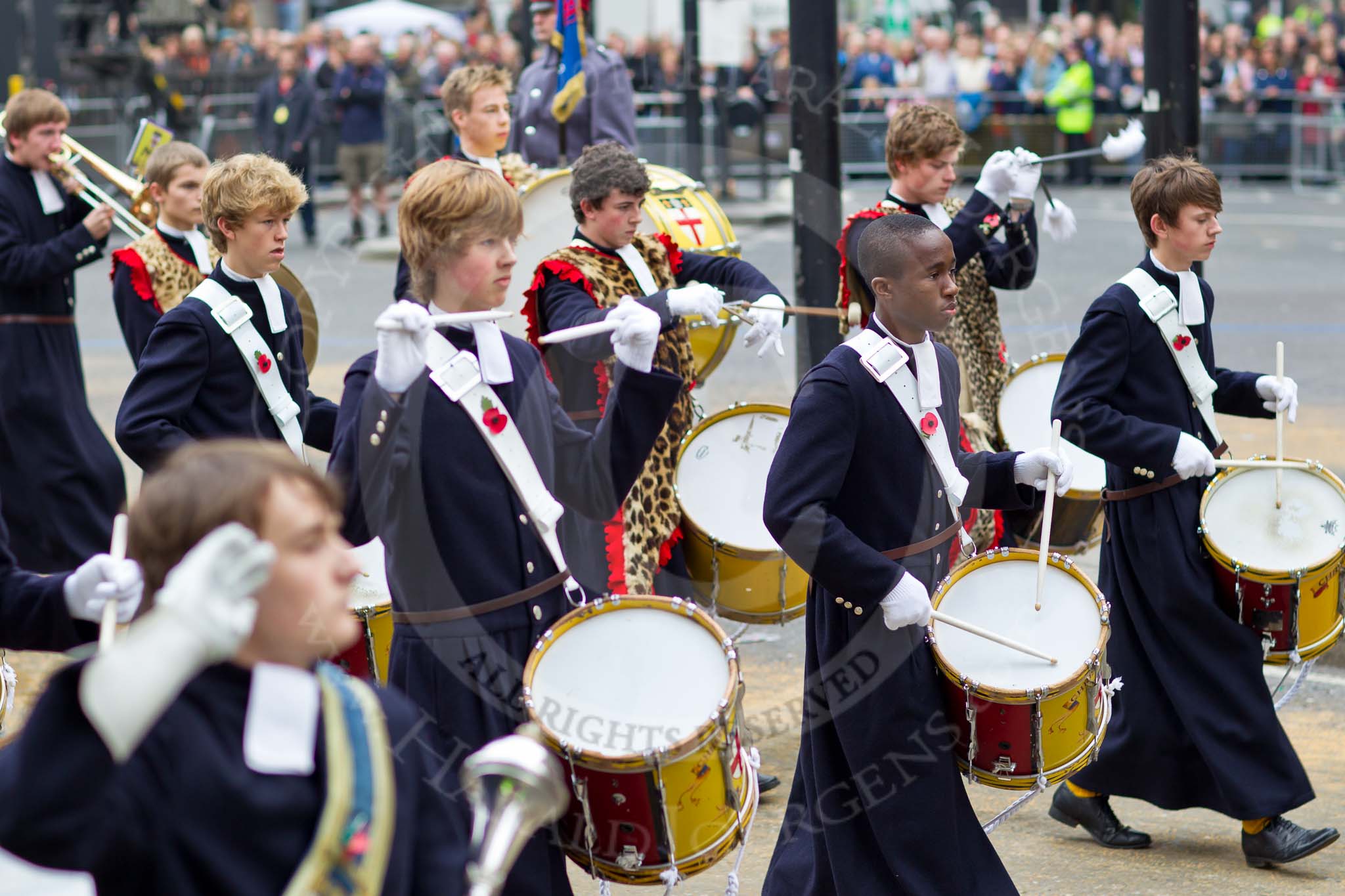 The Lord Mayor's Show 2011: Christ’s Hospital School Band (http://www.christs-hospital.org.uk/)..
Opposite Mansion House, City of London,
London,
-,
United Kingdom,
on 12 November 2011 at 12:10, image #711