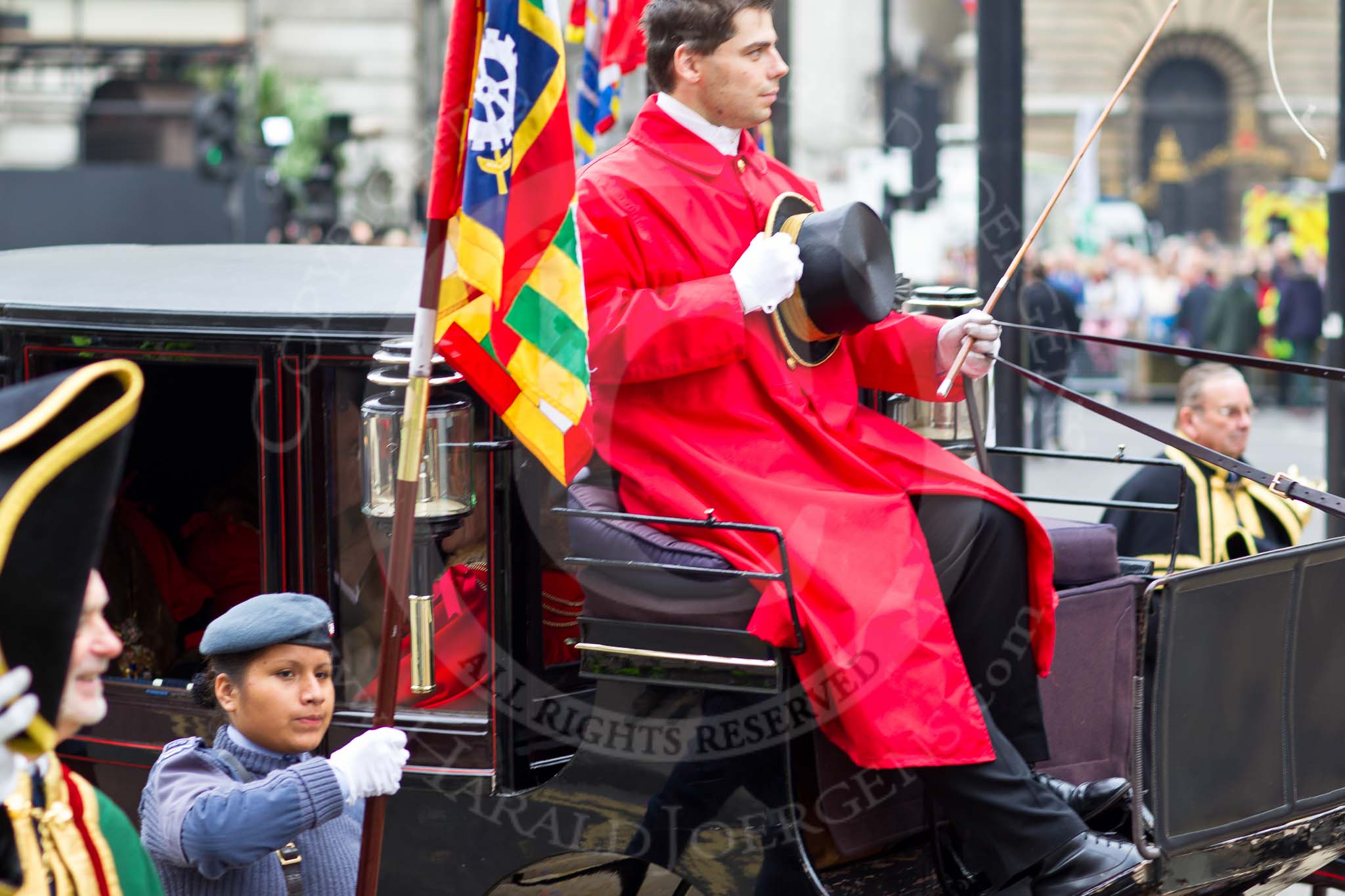 The Lord Mayor's Show 2011: One of the last carriages in the event, further information would be appreciated..
Opposite Mansion House, City of London,
London,
-,
United Kingdom,
on 12 November 2011 at 12:12, image #728