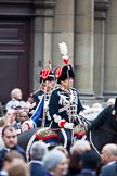 The Lord Mayor's Show 2011: The Light Cavalry, HAC, protecting the Lord Mayor's coach (http://www.lchac.org.uk/)..
Opposite Mansion House, City of London,
London,
-,
United Kingdom,
on 12 November 2011 at 12:15, image #747