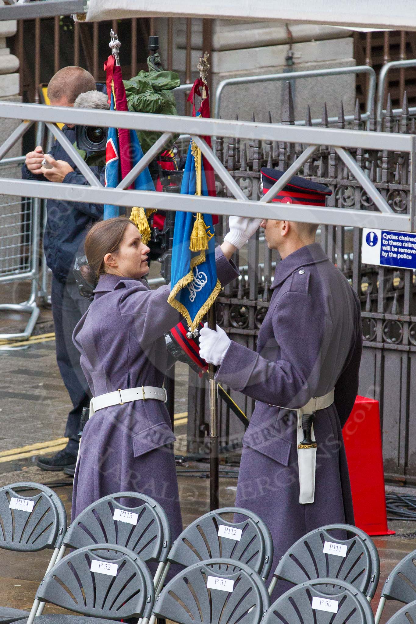 Lord Mayor's Show 2012.
Press stand opposite Mansion House, City of London,
London,
Greater London,
United Kingdom,
on 10 November 2012 at 10:12, image #26