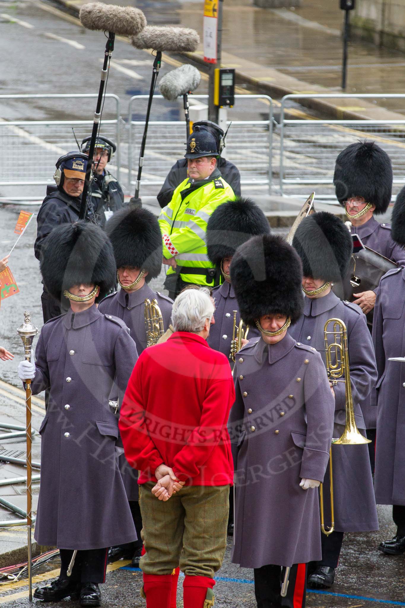 Lord Mayor's Show 2012.
Press stand opposite Mansion House, City of London,
London,
Greater London,
United Kingdom,
on 10 November 2012 at 10:19, image #62