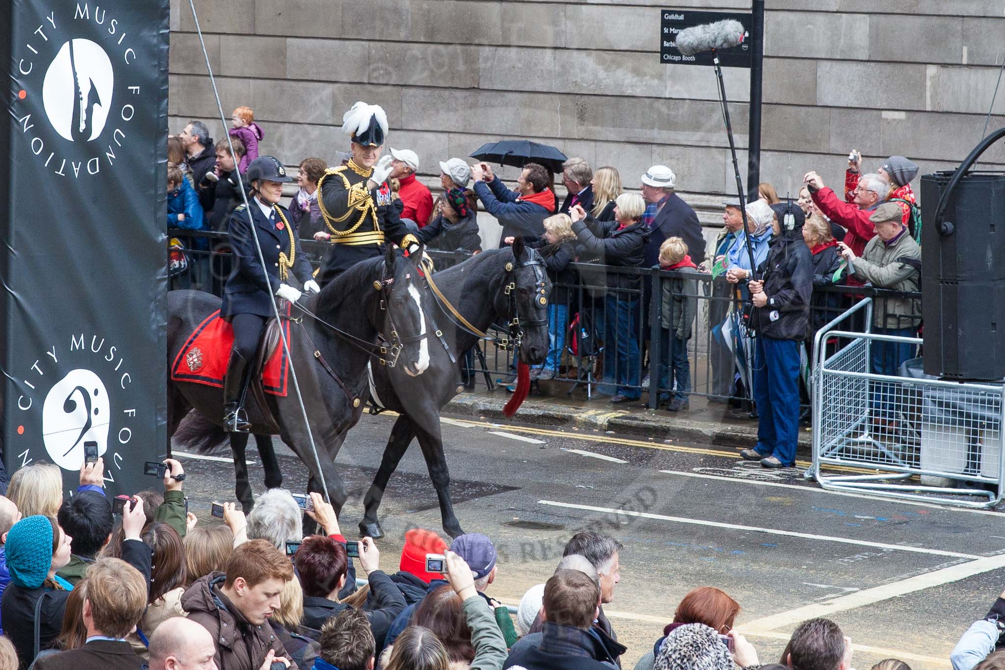 Lord Mayor's Show 2012.
Press stand opposite Mansion House, City of London,
London,
Greater London,
United Kingdom,
on 10 November 2012 at 10:47, image #114