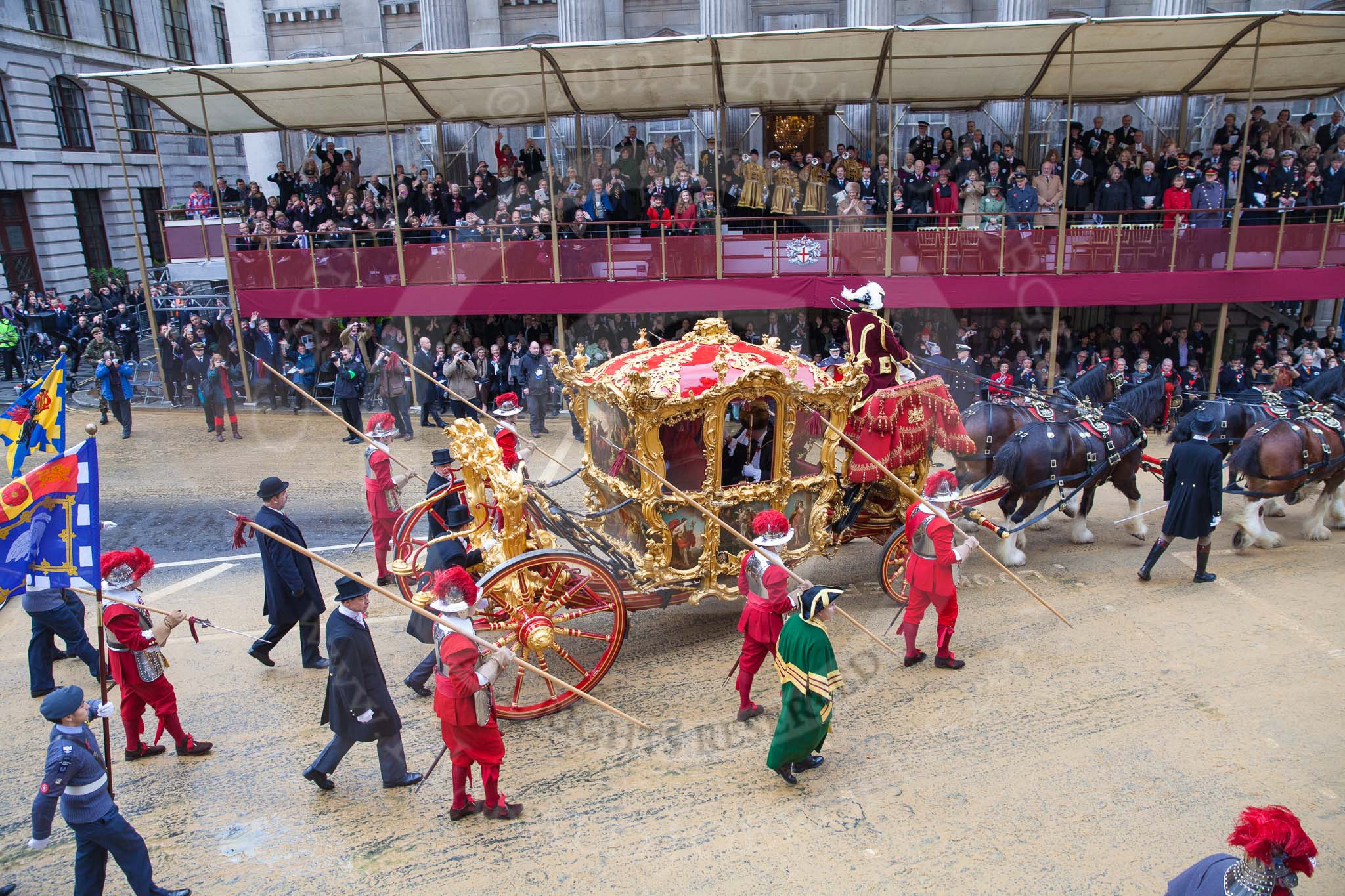 Lord Mayor's Show 2012.
Press stand opposite Mansion House, City of London,
London,
Greater London,
United Kingdom,
on 10 November 2012 at 10:49, image #126