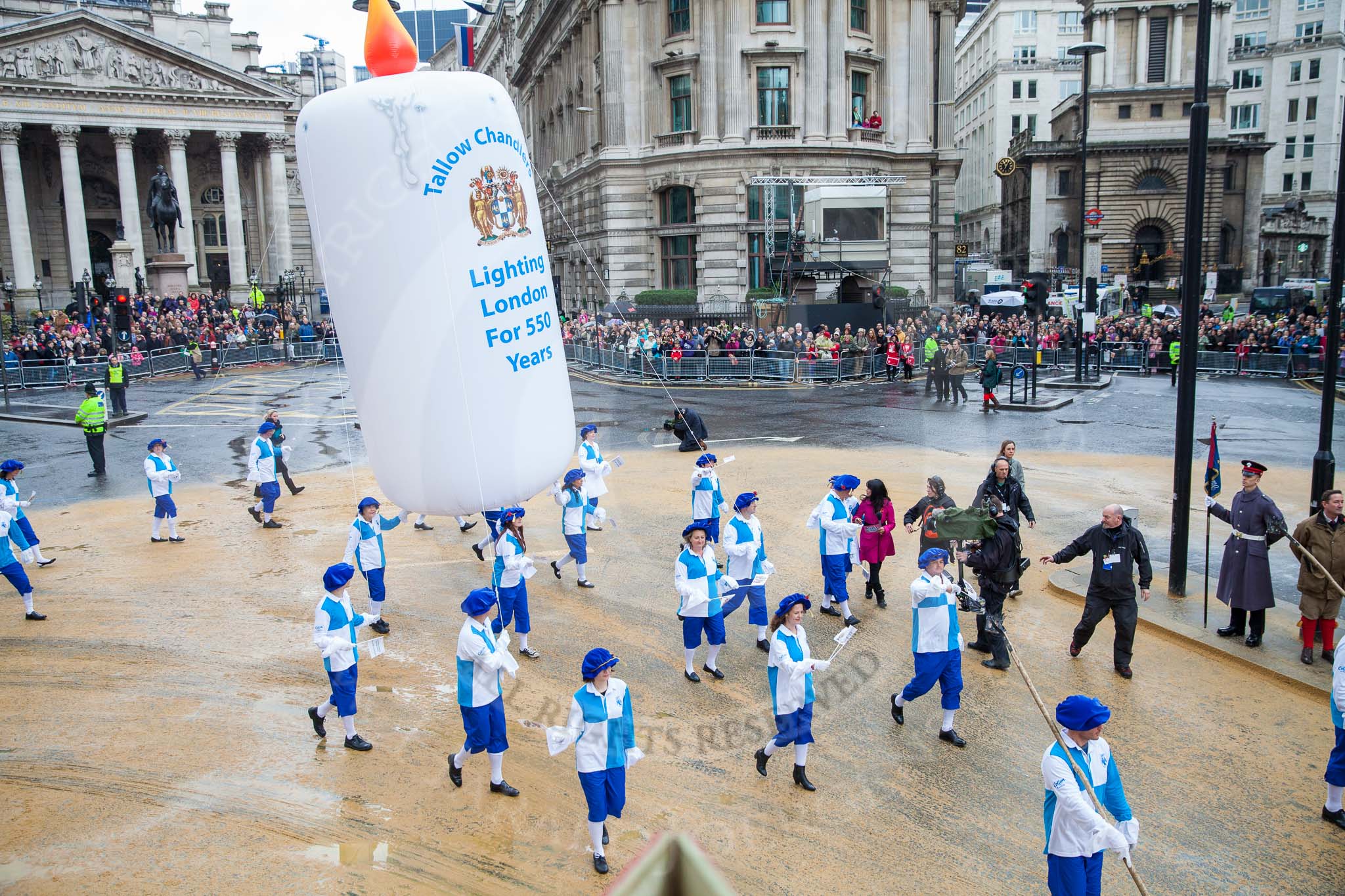 Lord Mayor's Show 2012: Worshipful Company of Tallow Chandlers..
Press stand opposite Mansion House, City of London,
London,
Greater London,
United Kingdom,
on 10 November 2012 at 11:03, image #238