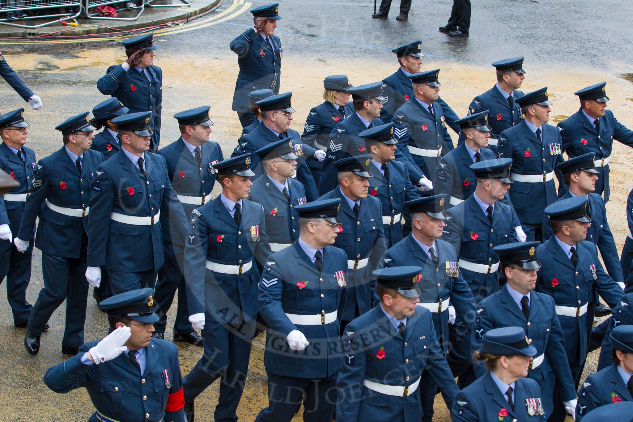 Lord Mayor's Show 2012: Entry 18 - RAF, the Royal Air Force..
Press stand opposite Mansion House, City of London,
London,
Greater London,
United Kingdom,
on 10 November 2012 at 11:08, image #350