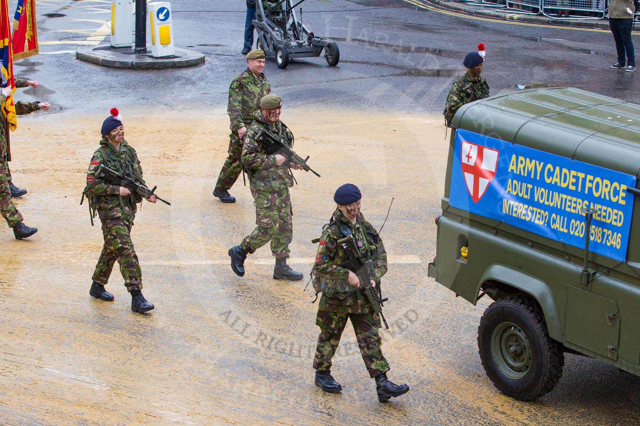 Lord Mayor's Show 2012: Entry 25  - Army Cadet Force (NE London), the ACF is one of the UK's oldest youth organisations..
Press stand opposite Mansion House, City of London,
London,
Greater London,
United Kingdom,
on 10 November 2012 at 11:11, image #426