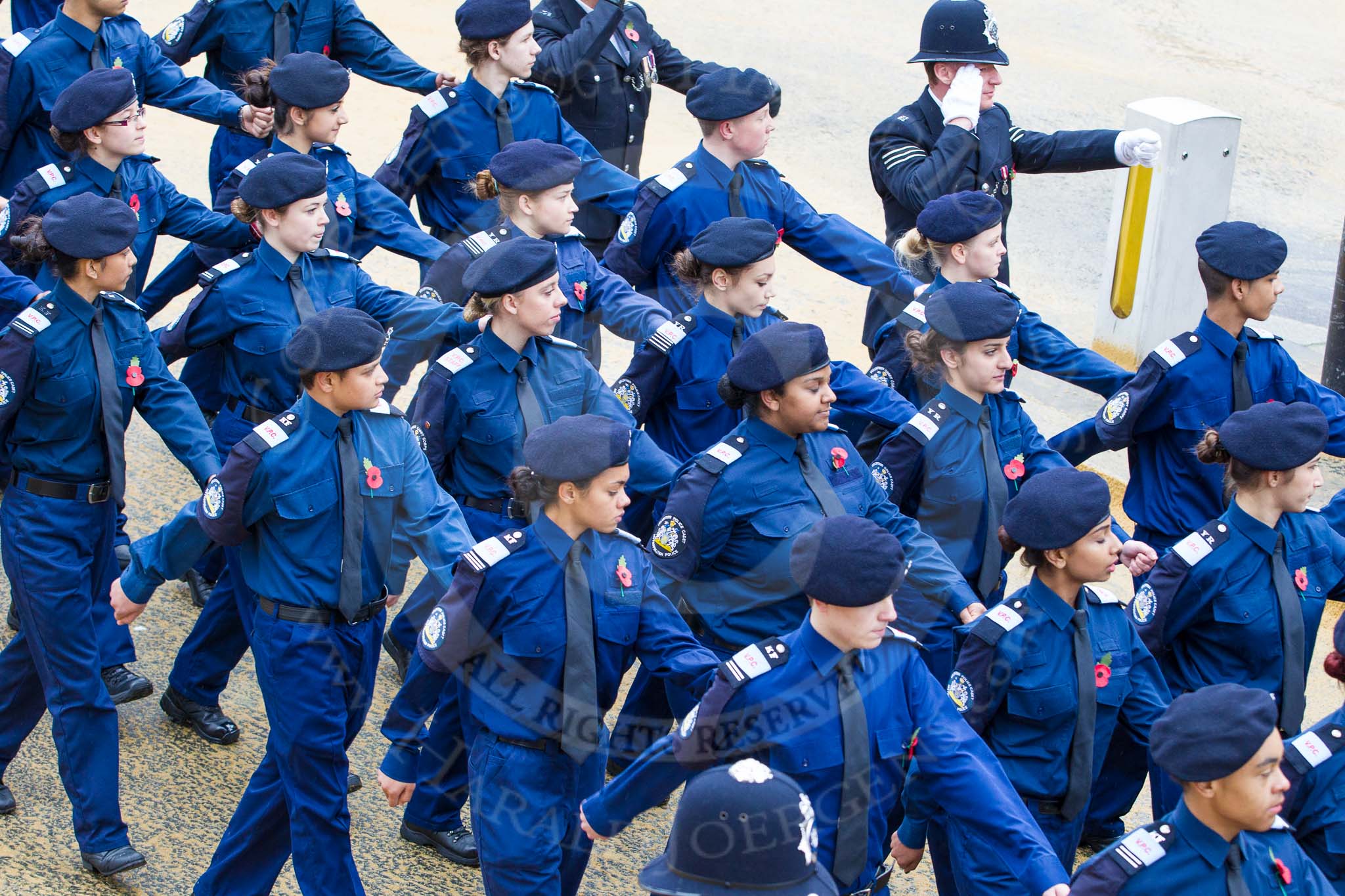 Lord Mayor's Show 2012: Entry 27 - Volunteer Police Cadets..
Press stand opposite Mansion House, City of London,
London,
Greater London,
United Kingdom,
on 10 November 2012 at 11:12, image #446