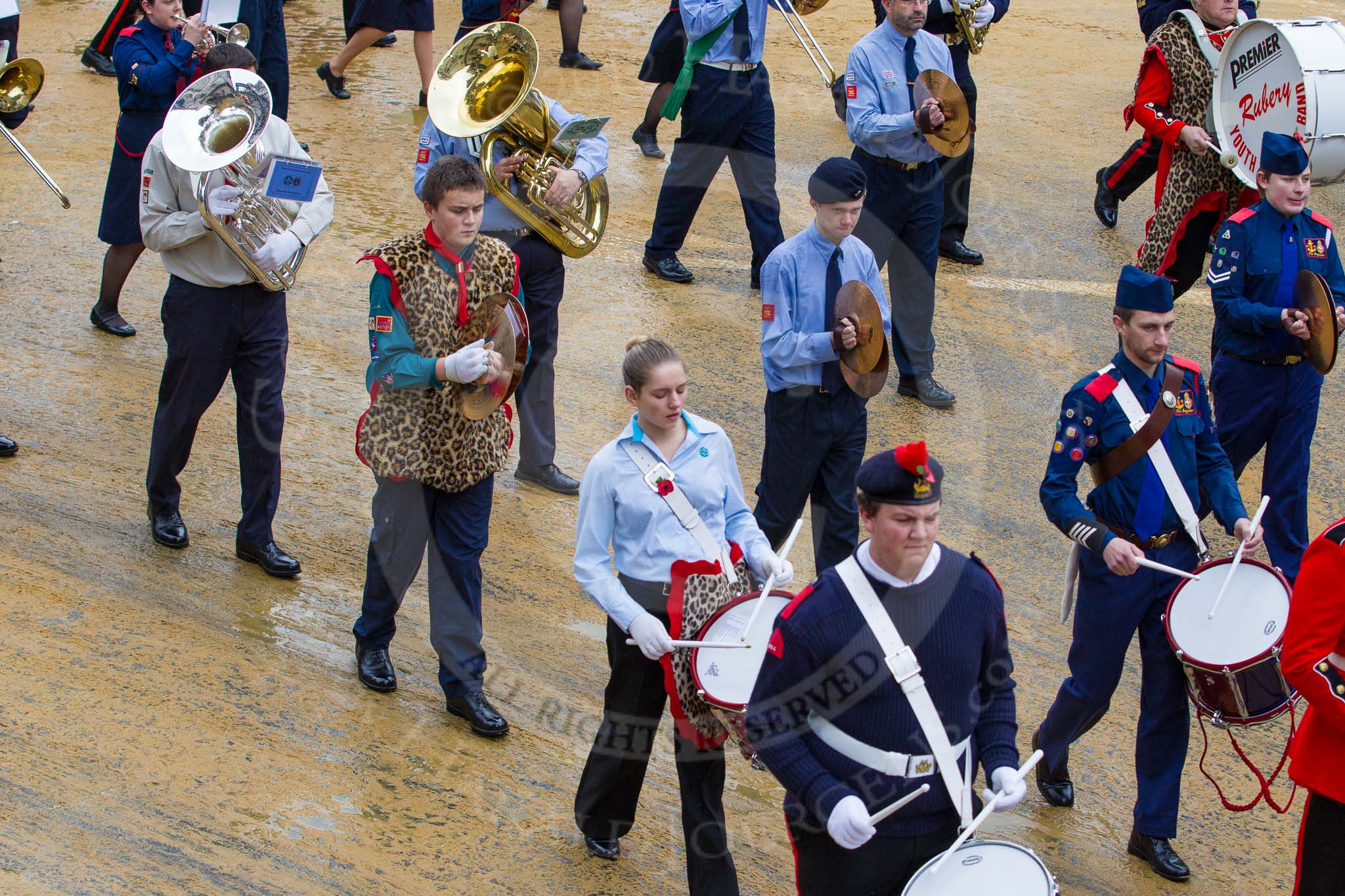 Lord Mayor's Show 2012: Entry 29 - National Youth Marching Band..
Press stand opposite Mansion House, City of London,
London,
Greater London,
United Kingdom,
on 10 November 2012 at 11:12, image #467