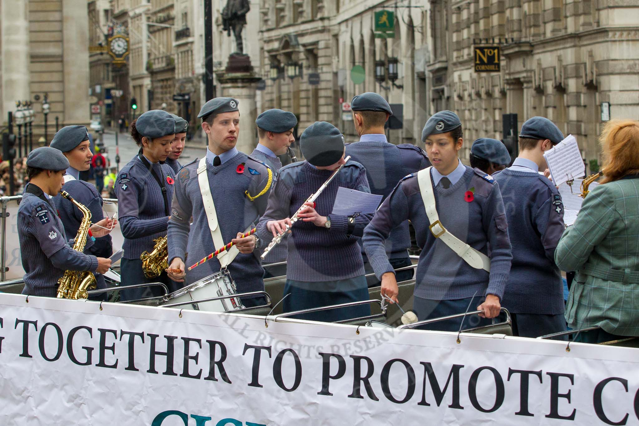 Lord Mayor's Show 2012: Entry 44 - Ethics in the City, The Worhipful Company of International Bankers, the British Bankers Association (bba), the Association of Foreign Banks, and the Chartered Institute for Securities & Investment (CISI)..
Press stand opposite Mansion House, City of London,
London,
Greater London,
United Kingdom,
on 10 November 2012 at 11:19, image #616