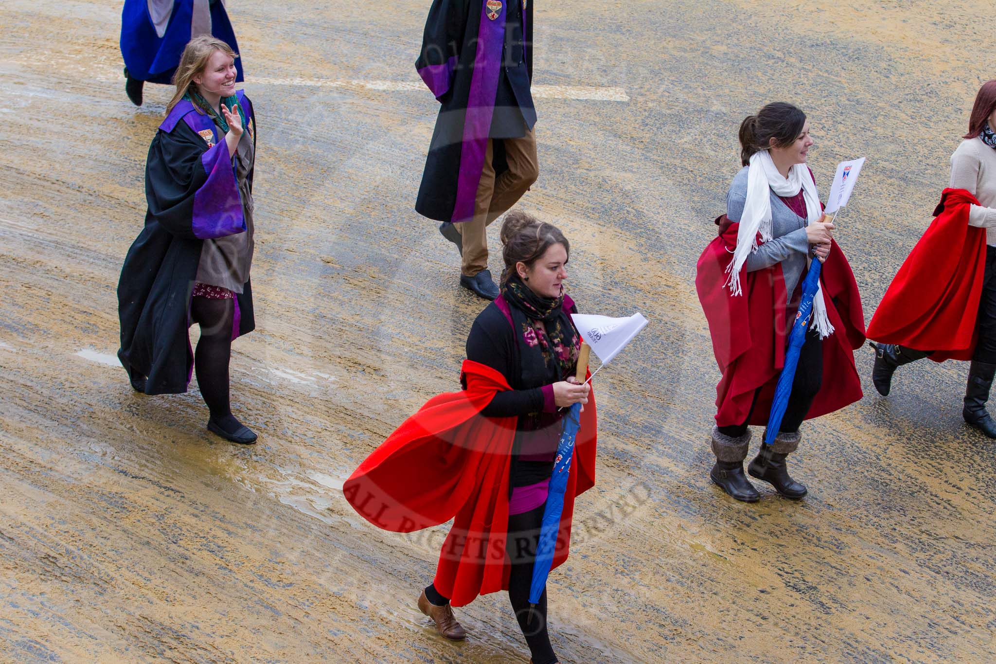 Lord Mayor's Show 2012: Entry 46 - University of St Andrews, celebrating its 600th anniversary..
Press stand opposite Mansion House, City of London,
London,
Greater London,
United Kingdom,
on 10 November 2012 at 11:20, image #630