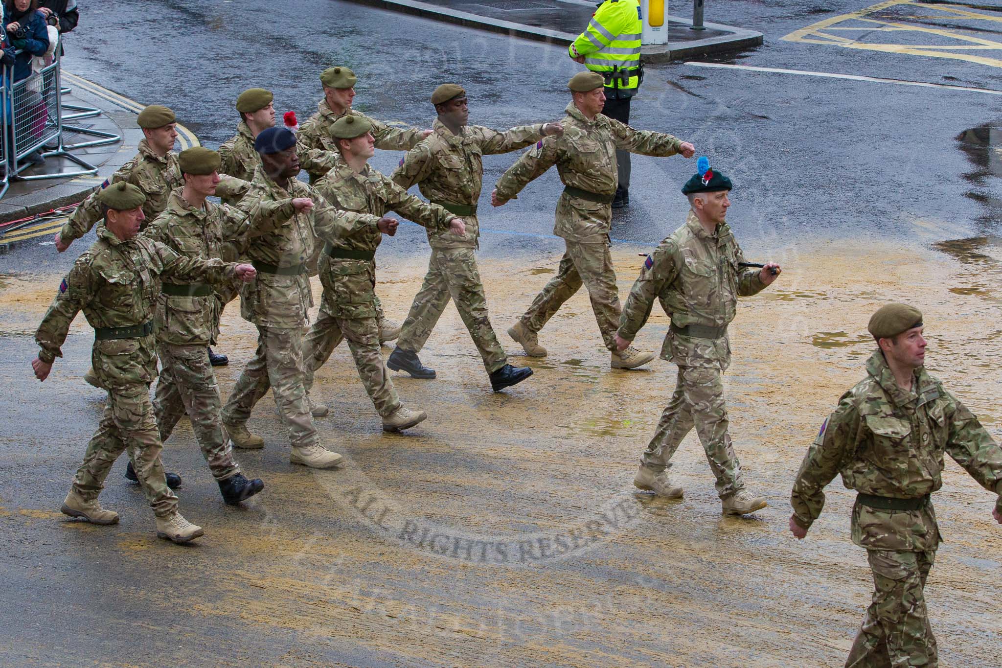 Lord Mayor's Show 2012: Entry 48 - The London Regiment, the only TA infantry battalion based in London..
Press stand opposite Mansion House, City of London,
London,
Greater London,
United Kingdom,
on 10 November 2012 at 11:21, image #667