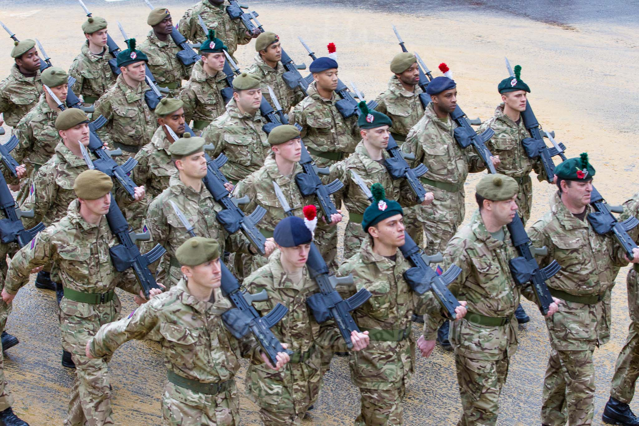 Lord Mayor's Show 2012: Entry 48 - The London Regiment, the only TA infantry battalion based in London..
Press stand opposite Mansion House, City of London,
London,
Greater London,
United Kingdom,
on 10 November 2012 at 11:21, image #675