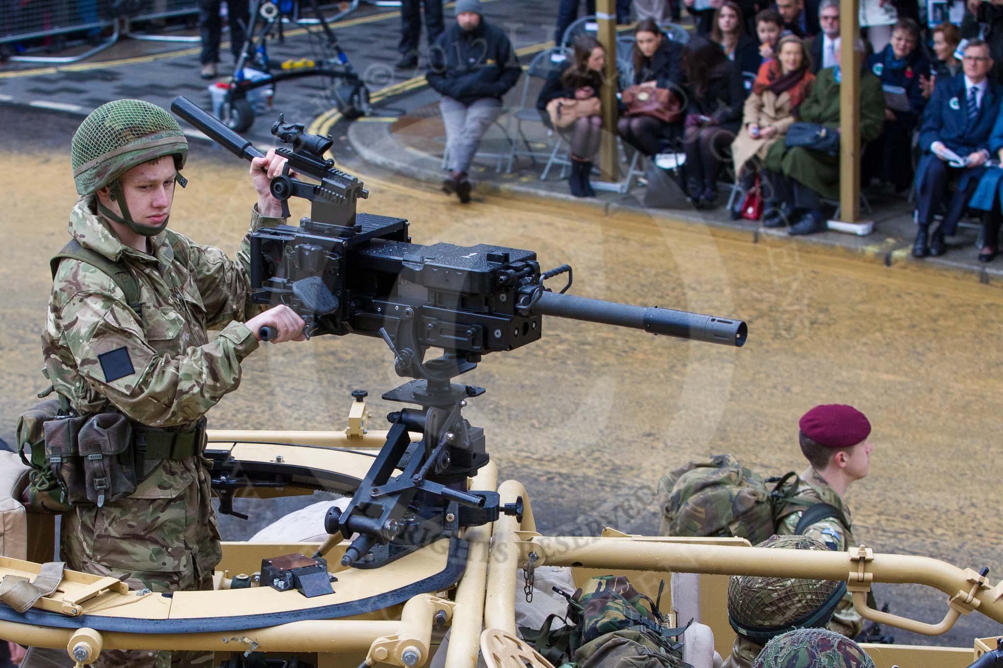 Lord Mayor's Show 2012: Entry 49 B Coy, 4 PARA. B Company, 4th Battalion The Parachute Regiment..
Press stand opposite Mansion House, City of London,
London,
Greater London,
United Kingdom,
on 10 November 2012 at 11:22, image #688