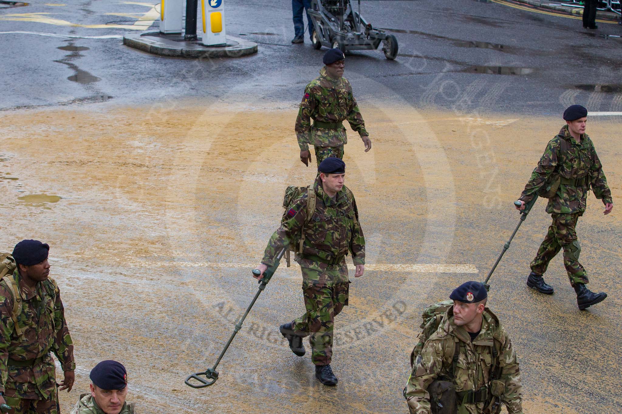 Lord Mayor's Show 2012: Entry 53 - 221 Field Squadron (Explosive Ordnance Disposal) (V)..
Press stand opposite Mansion House, City of London,
London,
Greater London,
United Kingdom,
on 10 November 2012 at 11:23, image #707