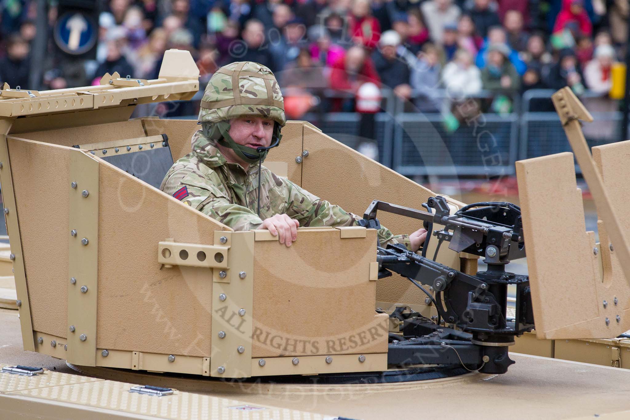 Lord Mayor's Show 2012: Entry 53 - 221 Field Squadron (Explosive Ordnance Disposal) (V)..
Press stand opposite Mansion House, City of London,
London,
Greater London,
United Kingdom,
on 10 November 2012 at 11:24, image #714