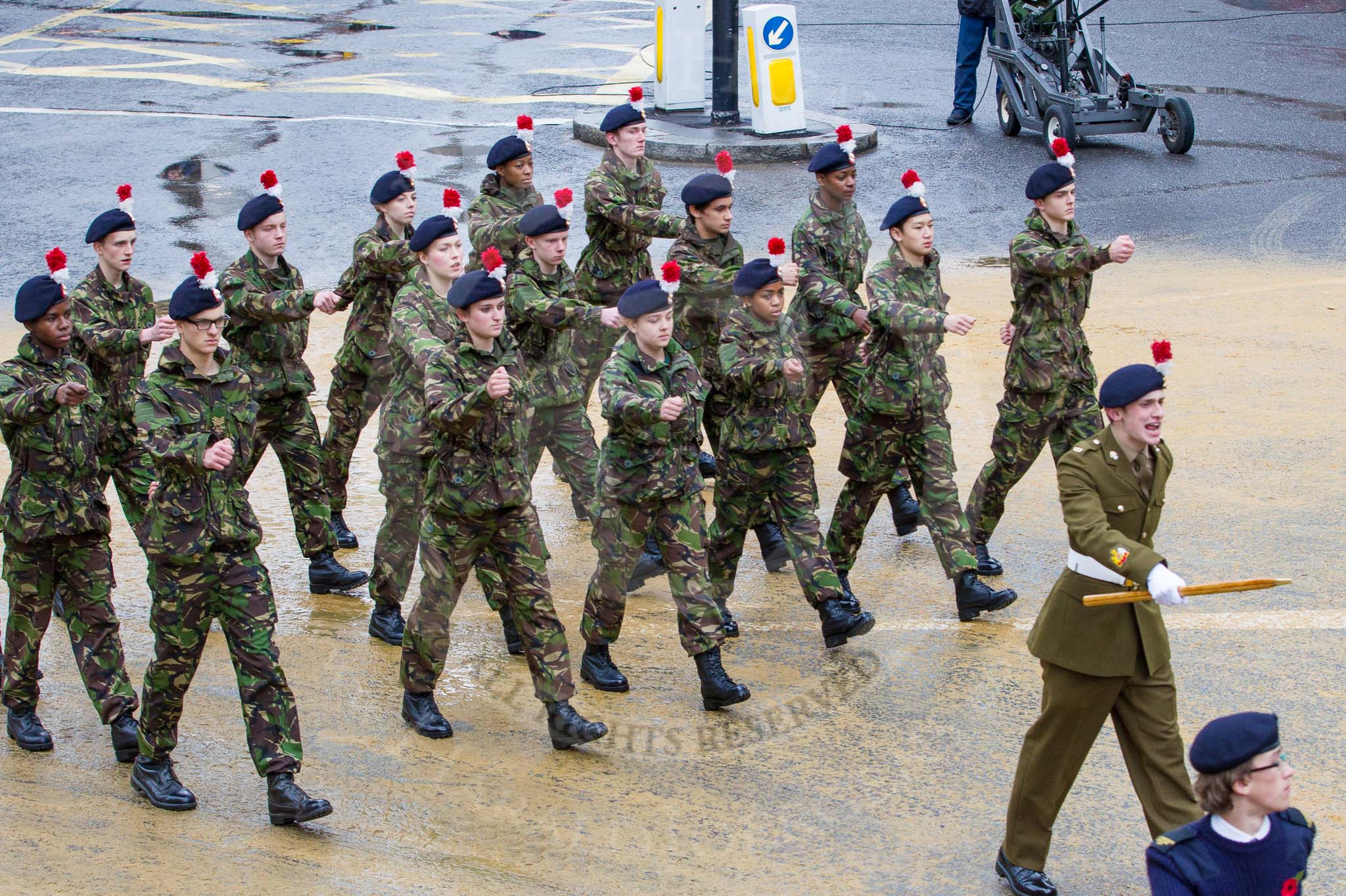 Lord Mayor's Show 2012: Entry 54 - St Dunstan’s CCF Band - the St Dunstan 's College Combined Cadet Force..
Press stand opposite Mansion House, City of London,
London,
Greater London,
United Kingdom,
on 10 November 2012 at 11:24, image #728