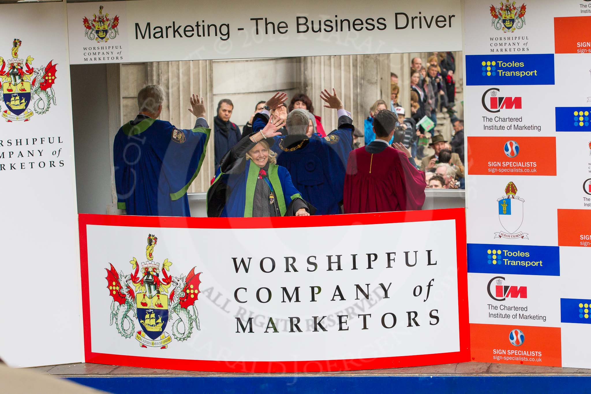 Lord Mayor's Show 2012: Entry 55 - Worshipful Company of Marketors..
Press stand opposite Mansion House, City of London,
London,
Greater London,
United Kingdom,
on 10 November 2012 at 11:24, image #732