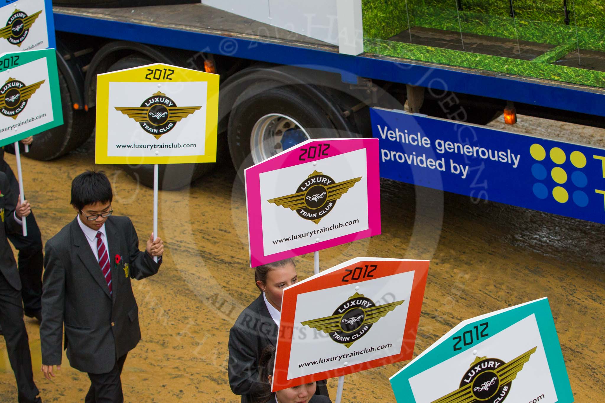 Lord Mayor's Show 2012: Entry 55 - Worshipful Company of Marketors..
Press stand opposite Mansion House, City of London,
London,
Greater London,
United Kingdom,
on 10 November 2012 at 11:24, image #735