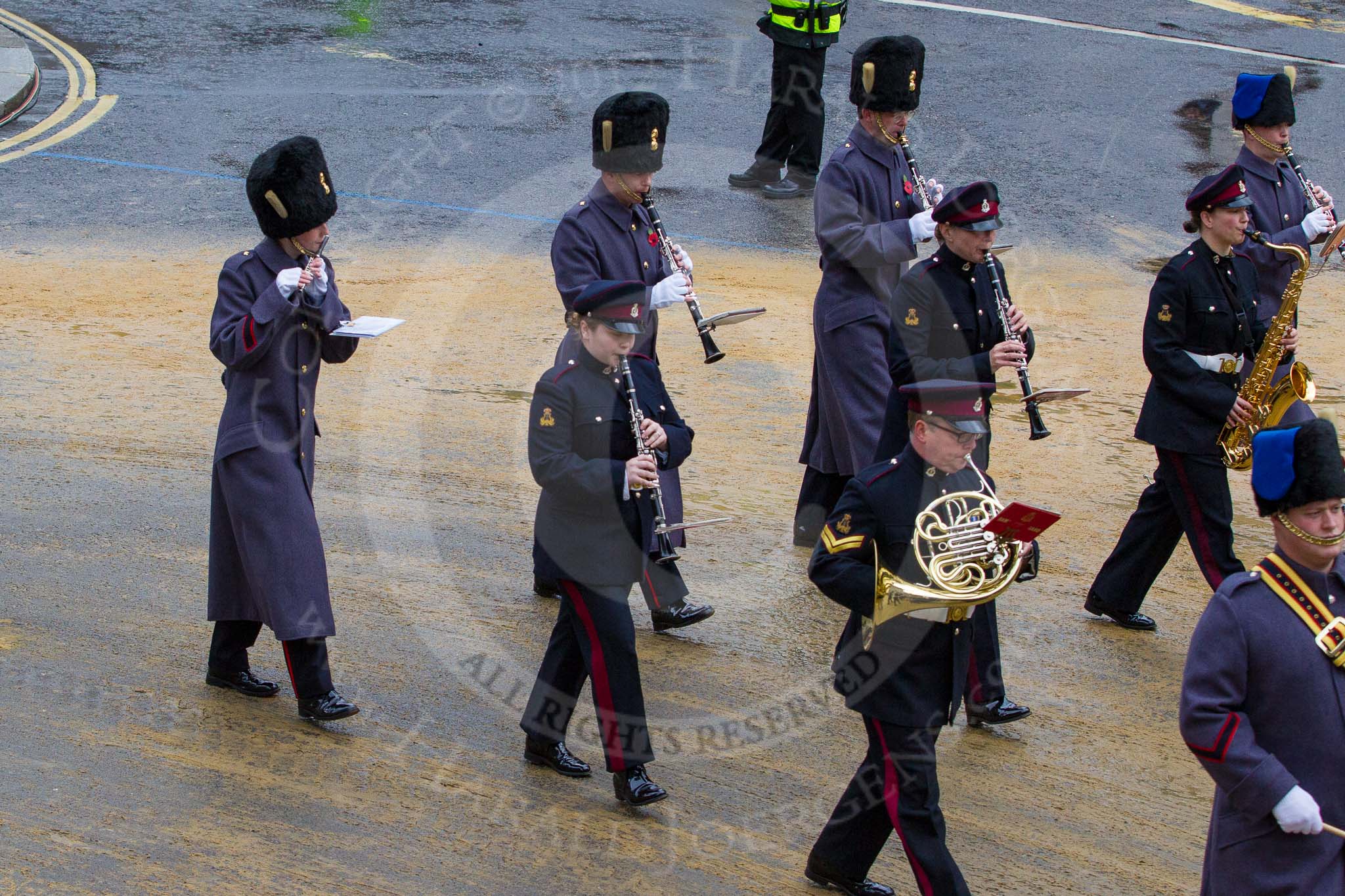 Lord Mayor's Show 2012: Entry 61 - Army Medical Services Band (V)..
Press stand opposite Mansion House, City of London,
London,
Greater London,
United Kingdom,
on 10 November 2012 at 11:28, image #805