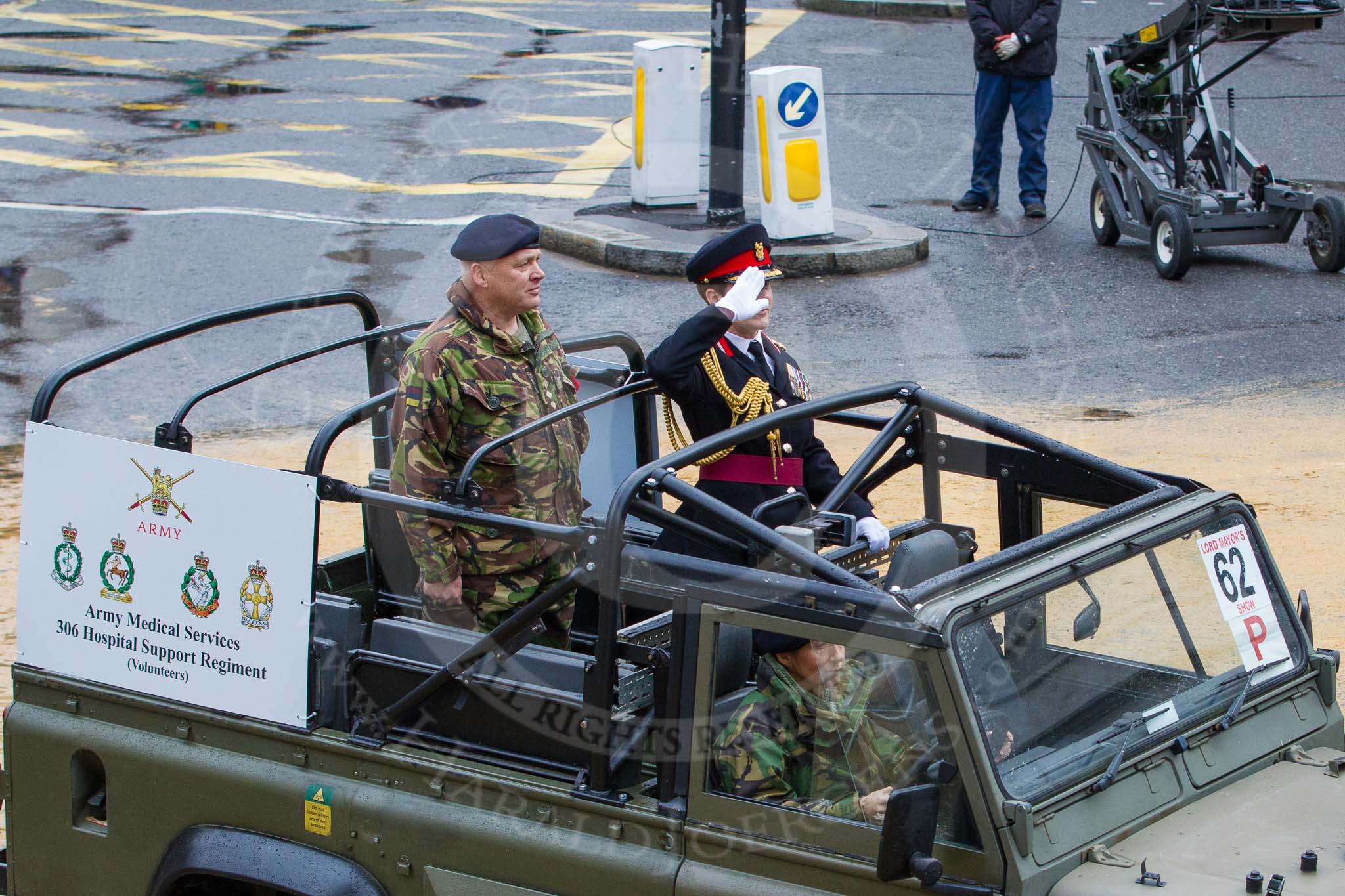 Lord Mayor's Show 2012: Entry 62 Army Medical Services, 306 Hospital Support Regiment (Volunteers)..
Press stand opposite Mansion House, City of London,
London,
Greater London,
United Kingdom,
on 10 November 2012 at 11:28, image #812