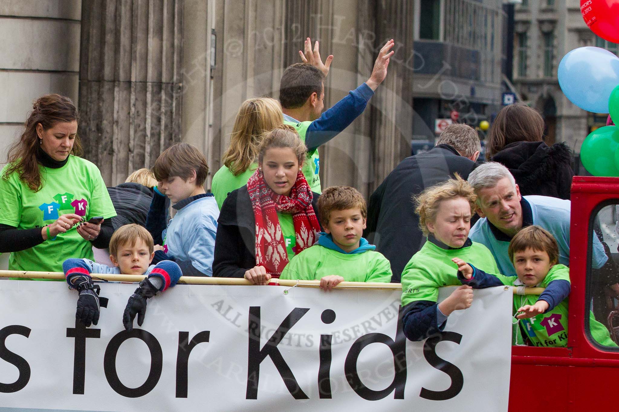 Lord Mayor's Show 2012: Entry 70 - Futures for Kids (ffk)..
Press stand opposite Mansion House, City of London,
London,
Greater London,
United Kingdom,
on 10 November 2012 at 11:30, image #882