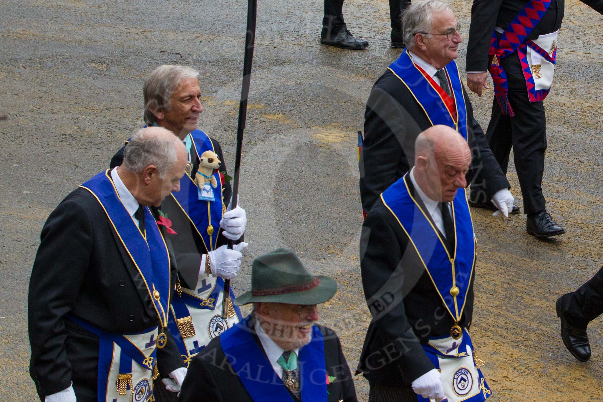 Lord Mayor's Show 2012: Entry 72 - Metropolitan Grand Lodge of London, London Freemasons..
Press stand opposite Mansion House, City of London,
London,
Greater London,
United Kingdom,
on 10 November 2012 at 11:31, image #907