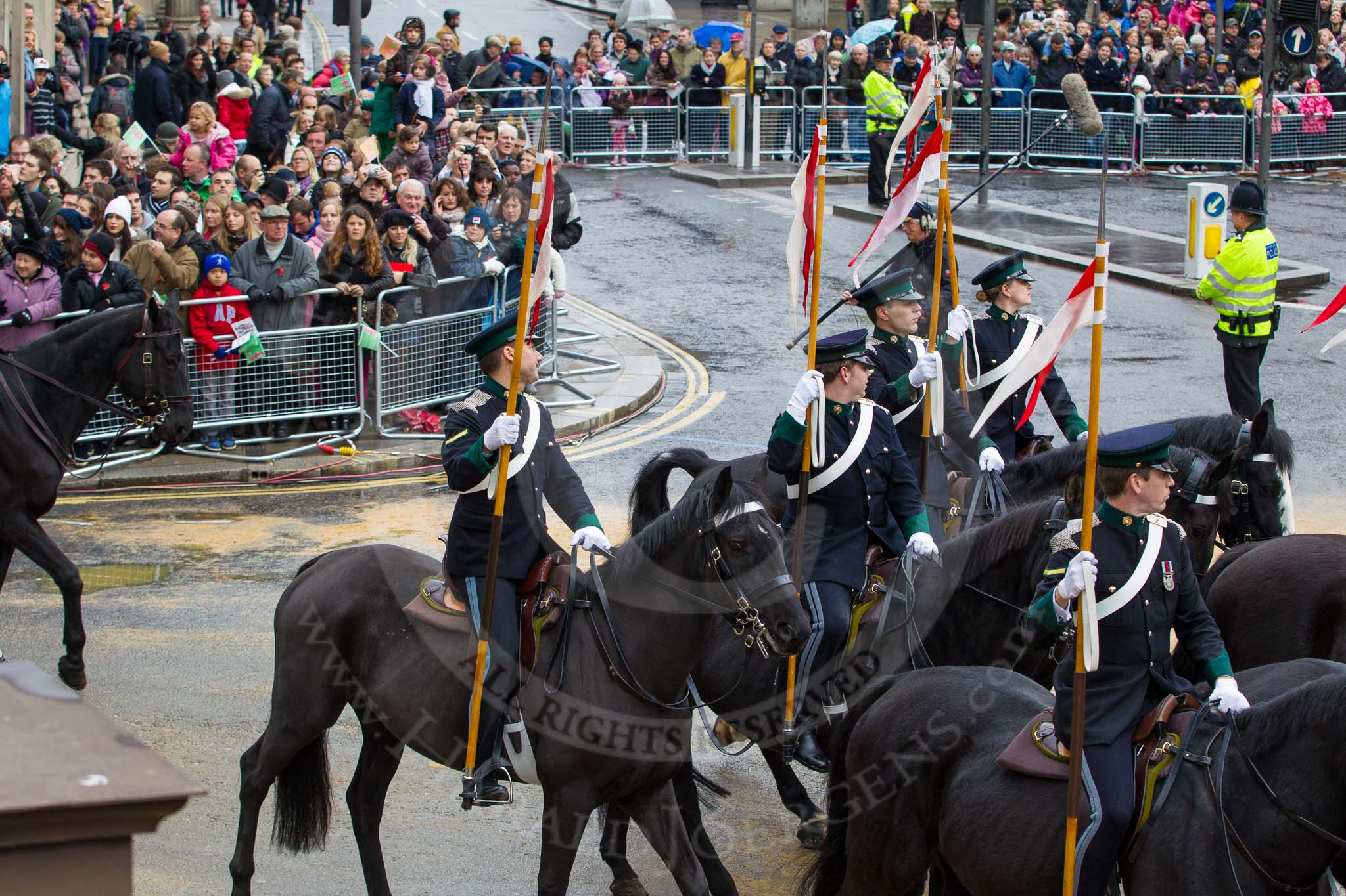 Lord Mayor's Show 2012: Entry 73 - 71 (City of London) Yeomanry Signal Regiment..
Press stand opposite Mansion House, City of London,
London,
Greater London,
United Kingdom,
on 10 November 2012 at 11:31, image #914