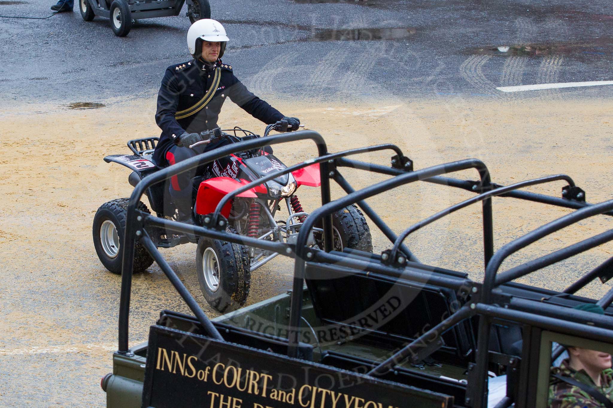 Lord Mayor's Show 2012: Entry 74 - The Band of The Royal Yeomanry (Inns of Court & City Yeomanry)..
Press stand opposite Mansion House, City of London,
London,
Greater London,
United Kingdom,
on 10 November 2012 at 11:32, image #920