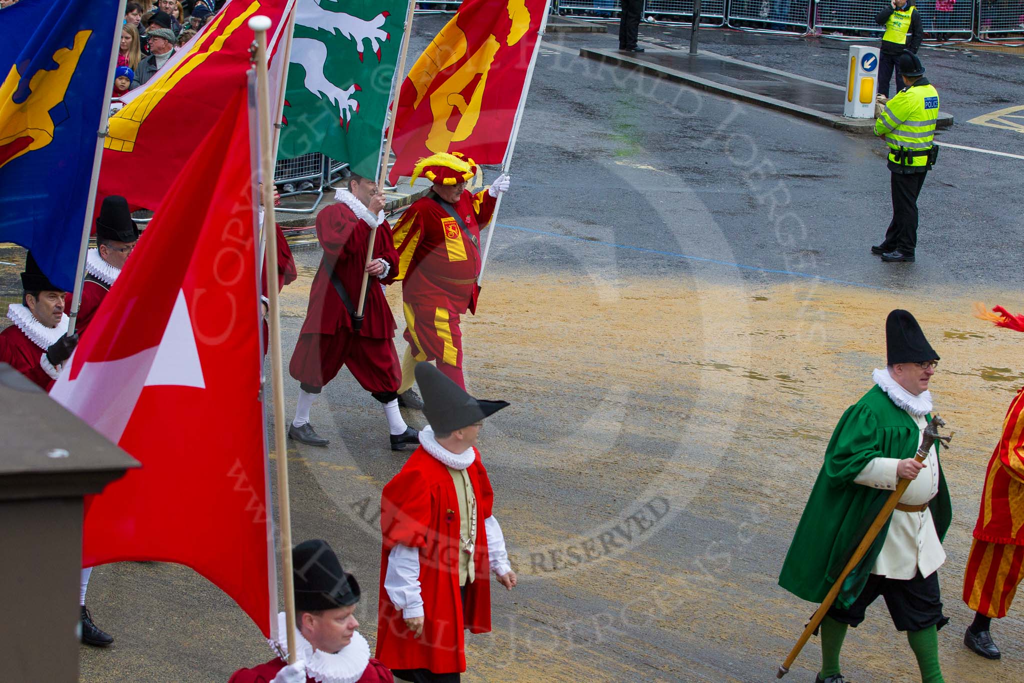 Lord Mayor's Show 2012: Entry 81 - Guilds of Basel..
Press stand opposite Mansion House, City of London,
London,
Greater London,
United Kingdom,
on 10 November 2012 at 11:35, image #1032