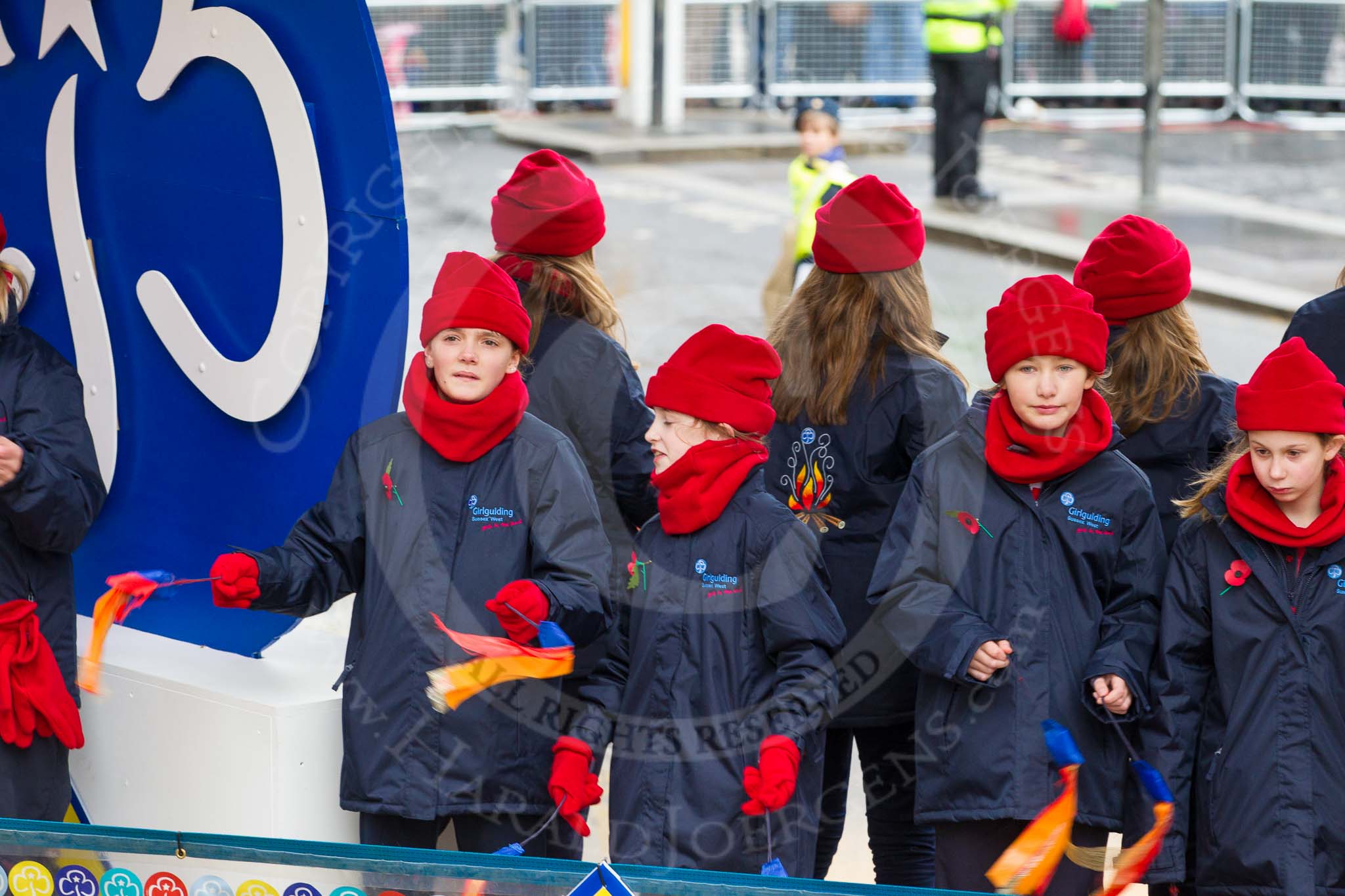 Lord Mayor's Show 2012: Entry 83 - Girlguiding LaSER..
Press stand opposite Mansion House, City of London,
London,
Greater London,
United Kingdom,
on 10 November 2012 at 11:37, image #1084