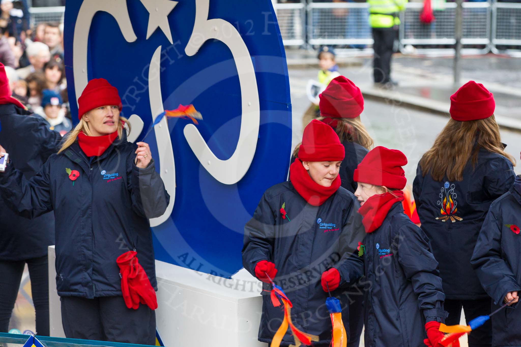 Lord Mayor's Show 2012: Entry 83 - Girlguiding LaSER..
Press stand opposite Mansion House, City of London,
London,
Greater London,
United Kingdom,
on 10 November 2012 at 11:37, image #1085