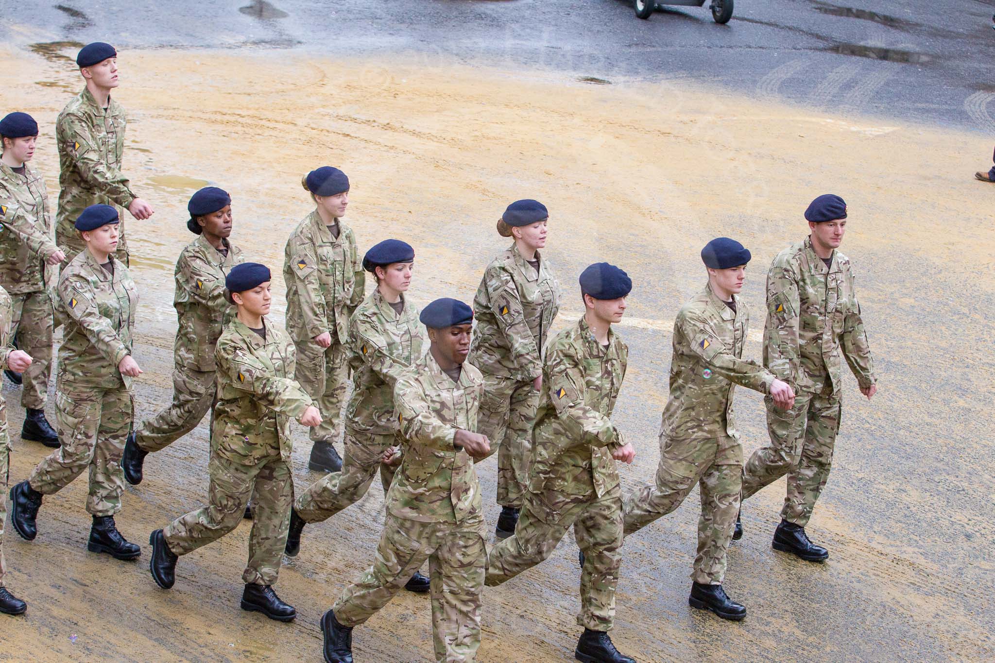 Lord Mayor's Show 2012: Entry 86 - Royal Marines Band (HMS Collingwood)..
Press stand opposite Mansion House, City of London,
London,
Greater London,
United Kingdom,
on 10 November 2012 at 11:38, image #1119