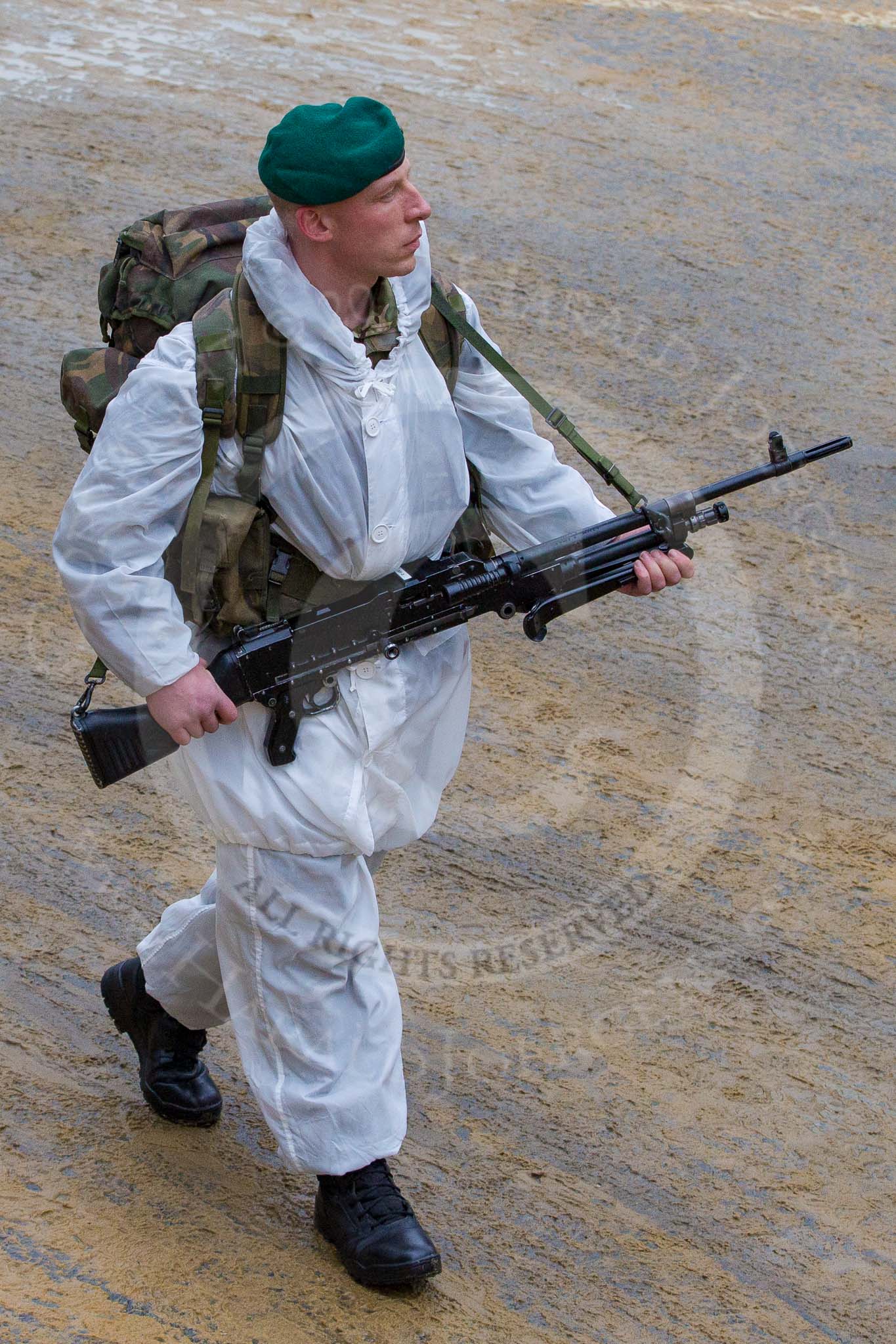 Lord Mayor's Show 2012: Entry 91 - 131 Independent Commando Squadron RE (Volunteers)..
Press stand opposite Mansion House, City of London,
London,
Greater London,
United Kingdom,
on 10 November 2012 at 11:40, image #1203