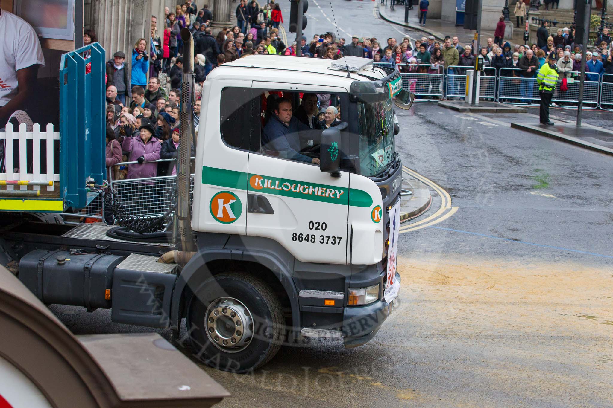 Lord Mayor's Show 2012: Entry 94 - Coming Home, the fundraising campaign for the charity Haig Housing Trust..
Press stand opposite Mansion House, City of London,
London,
Greater London,
United Kingdom,
on 10 November 2012 at 11:42, image #1241