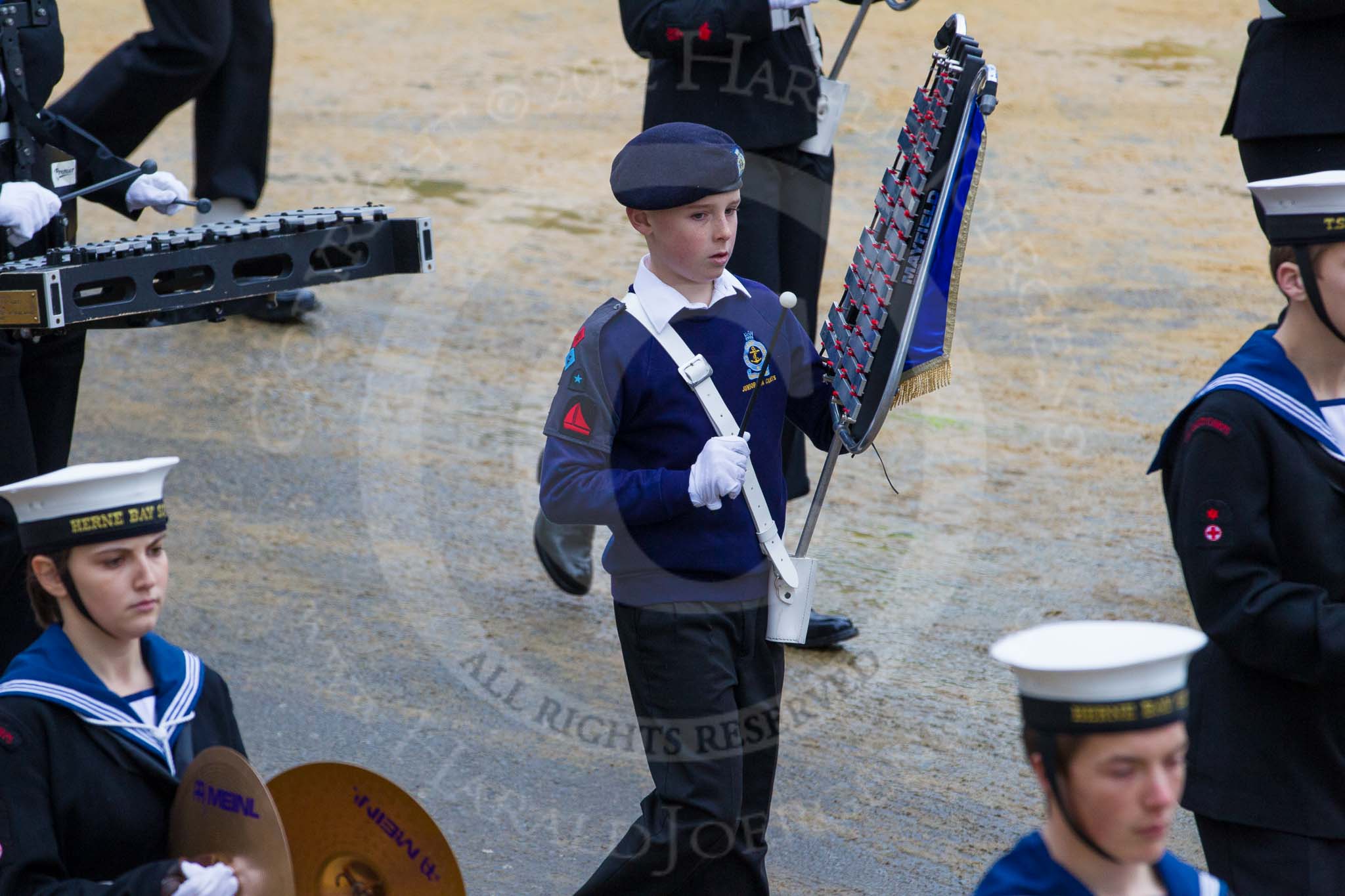 Lord Mayor's Show 2012: Entry 98 - Sea Cadet Corps Band..
Press stand opposite Mansion House, City of London,
London,
Greater London,
United Kingdom,
on 10 November 2012 at 11:45, image #1308