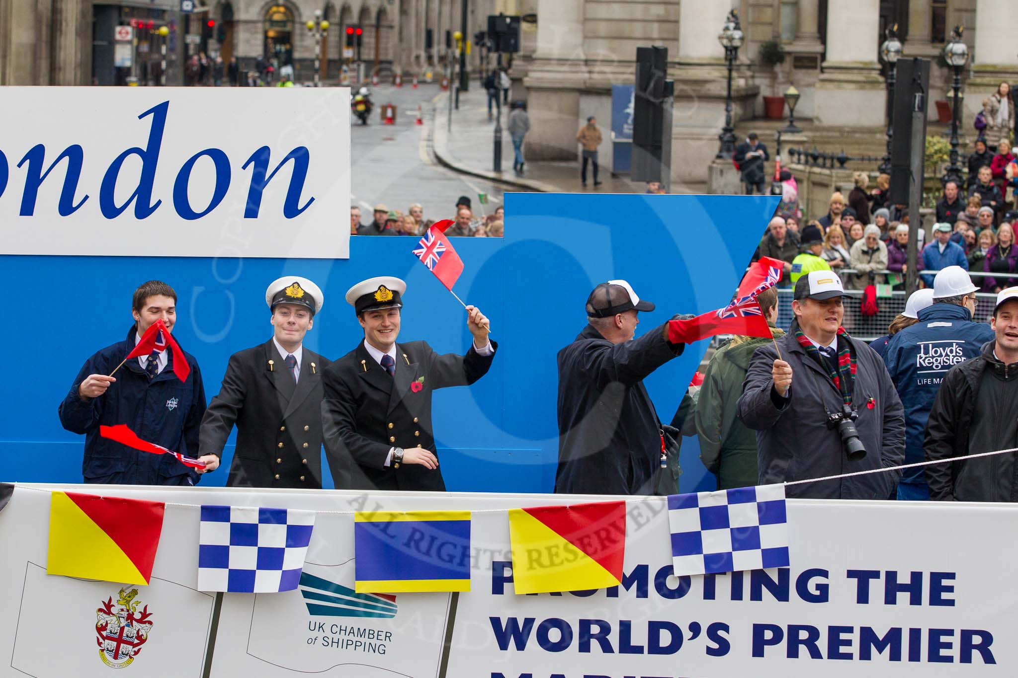 Lord Mayor's Show 2012: Entry 100 - Maritime London..
Press stand opposite Mansion House, City of London,
London,
Greater London,
United Kingdom,
on 10 November 2012 at 11:46, image #1338