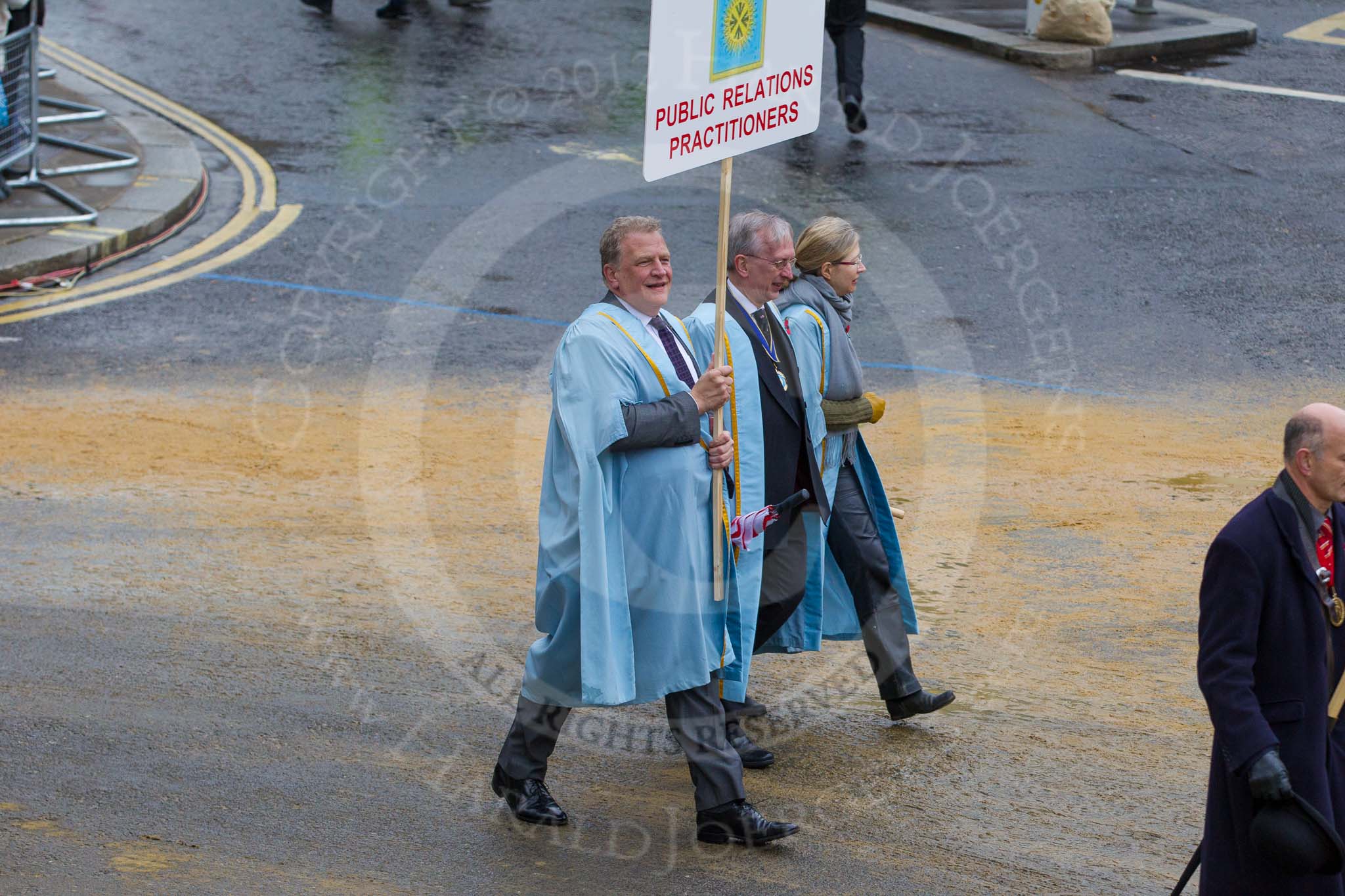 Lord Mayor's Show 2012: Entrry 104 - Modern Livery Companies, representing 26 Livery Companies..
Press stand opposite Mansion House, City of London,
London,
Greater London,
United Kingdom,
on 10 November 2012 at 11:51, image #1443